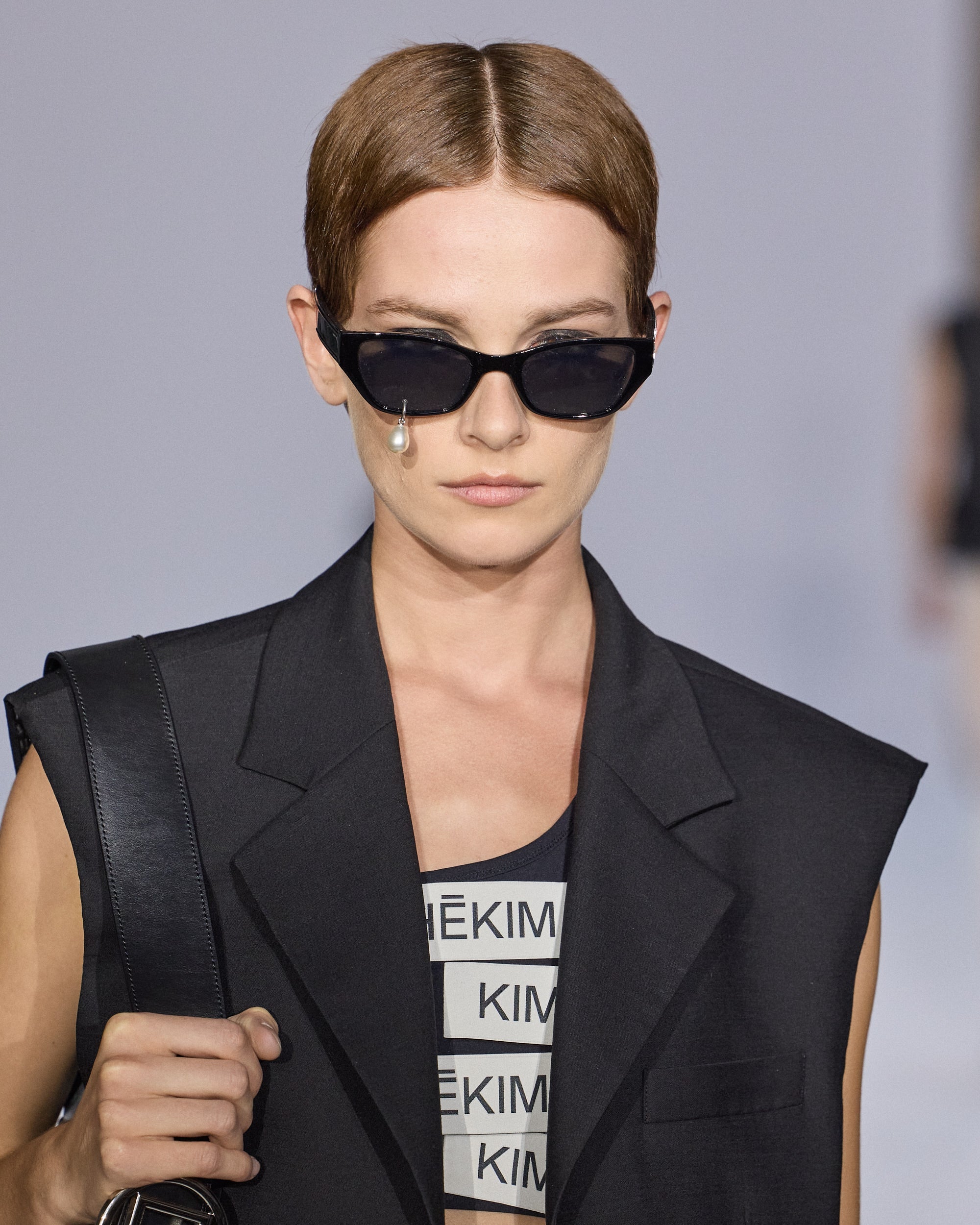 Kimhe Kim - Pearl Tear Cat-Eye Sunglasses (Black) product image 10 | TRAB K-Fashion Australia