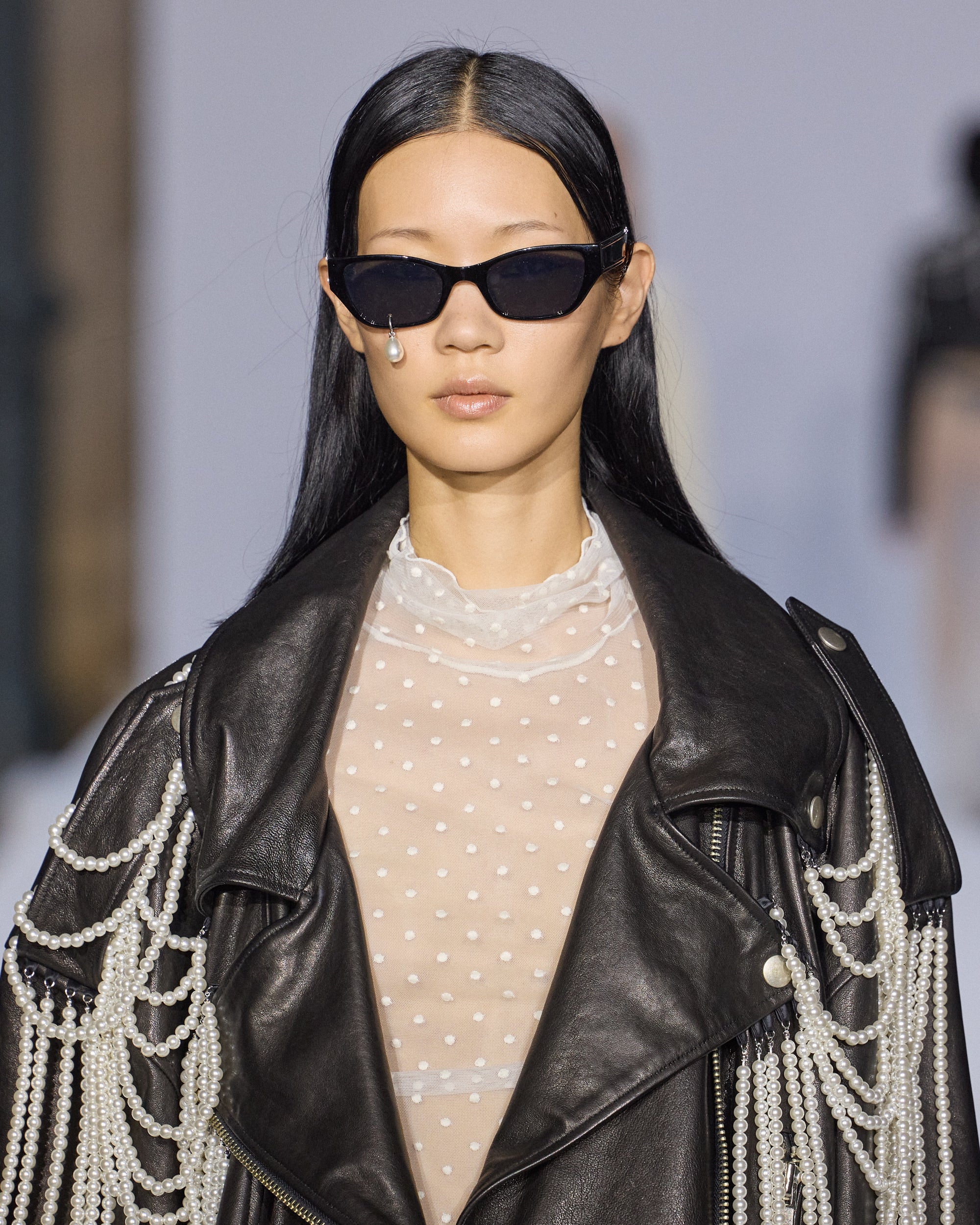 Kimhe Kim - Pearl Tear Cat-Eye Sunglasses (Black) product image 9 | TRAB K-Fashion Australia