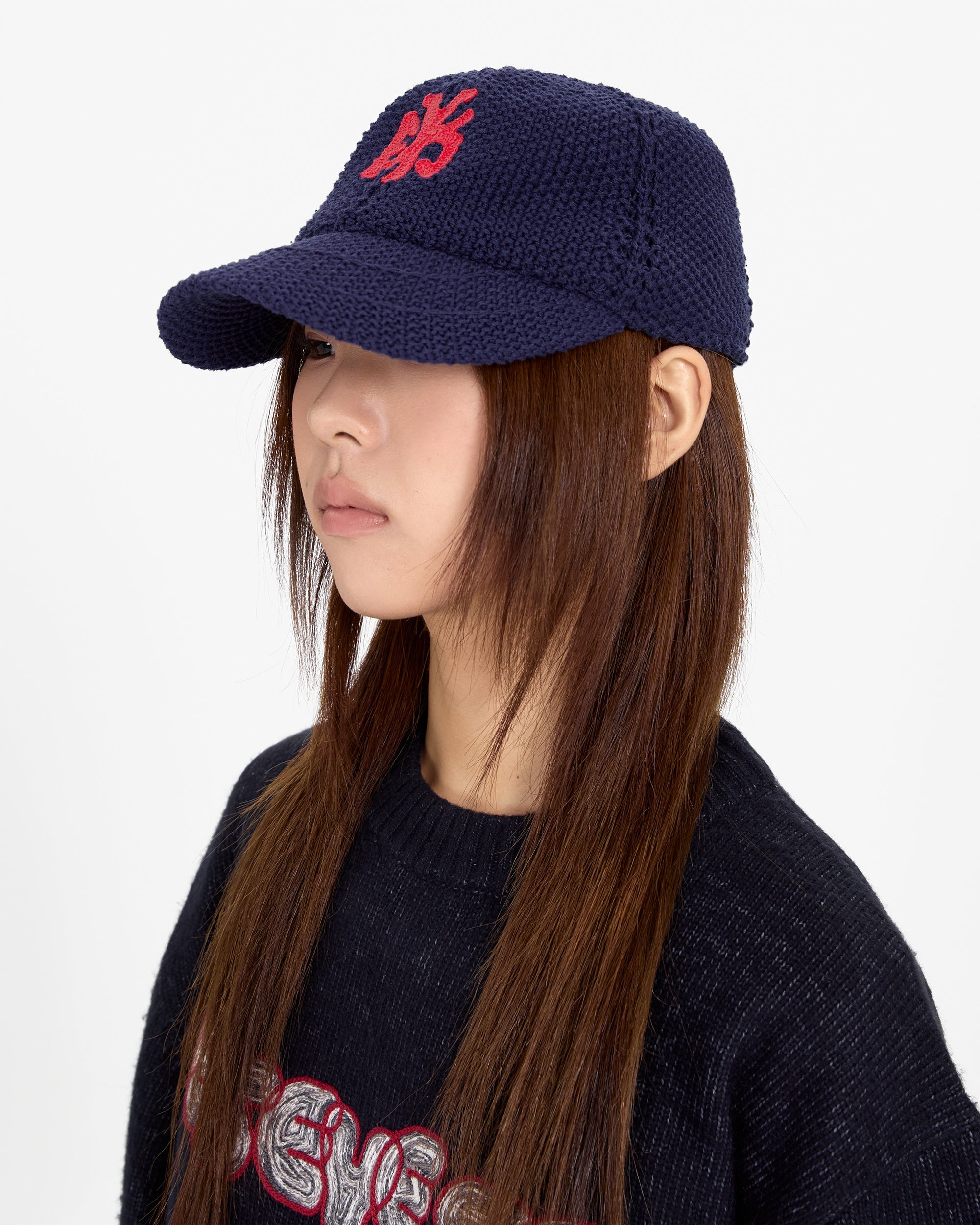 yeseyesee - Knit Baseball Cap (Navy) product image 7 | TRAB K-Fashion Australia