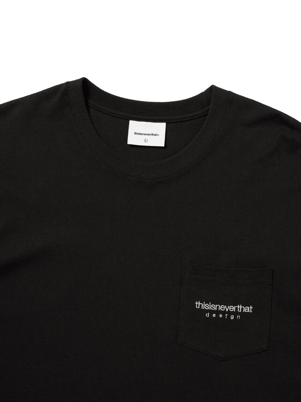 thisisneverthat - L-Logo Pocket L/S Tee Heather (Black) product image 2 | TRAB K-Fashion Australia