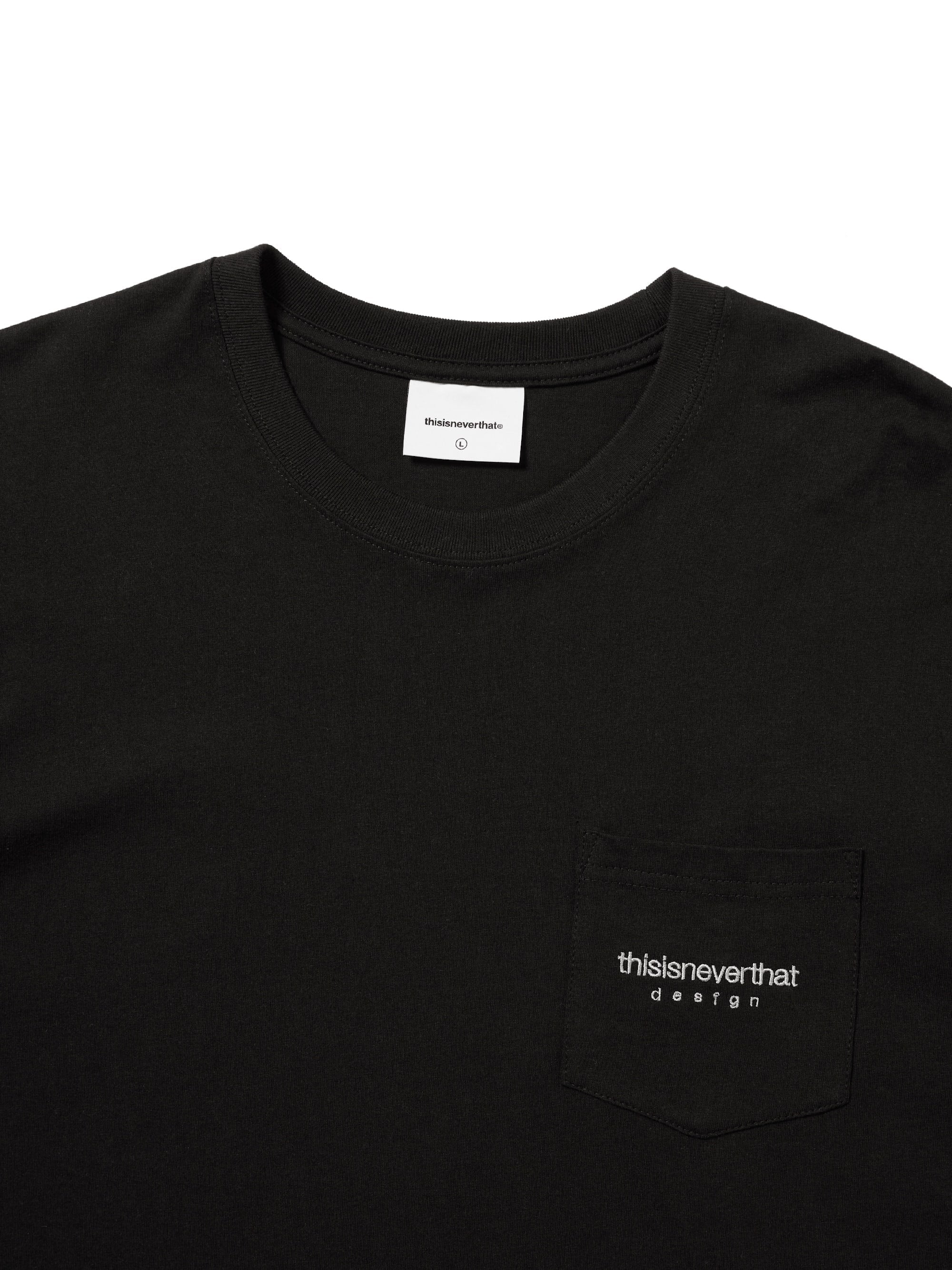 thisisneverthat - L-Logo Pocket L/S Tee Heather (Black) product image 2 | TRAB K-Fashion Australia
