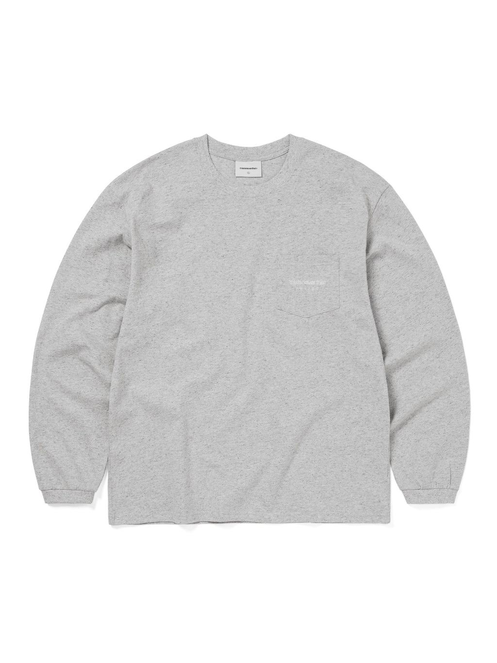thisisneverthat - L-Logo Pocket L/S Tee (Heather Grey) product image 1 | TRAB K-Fashion Australia