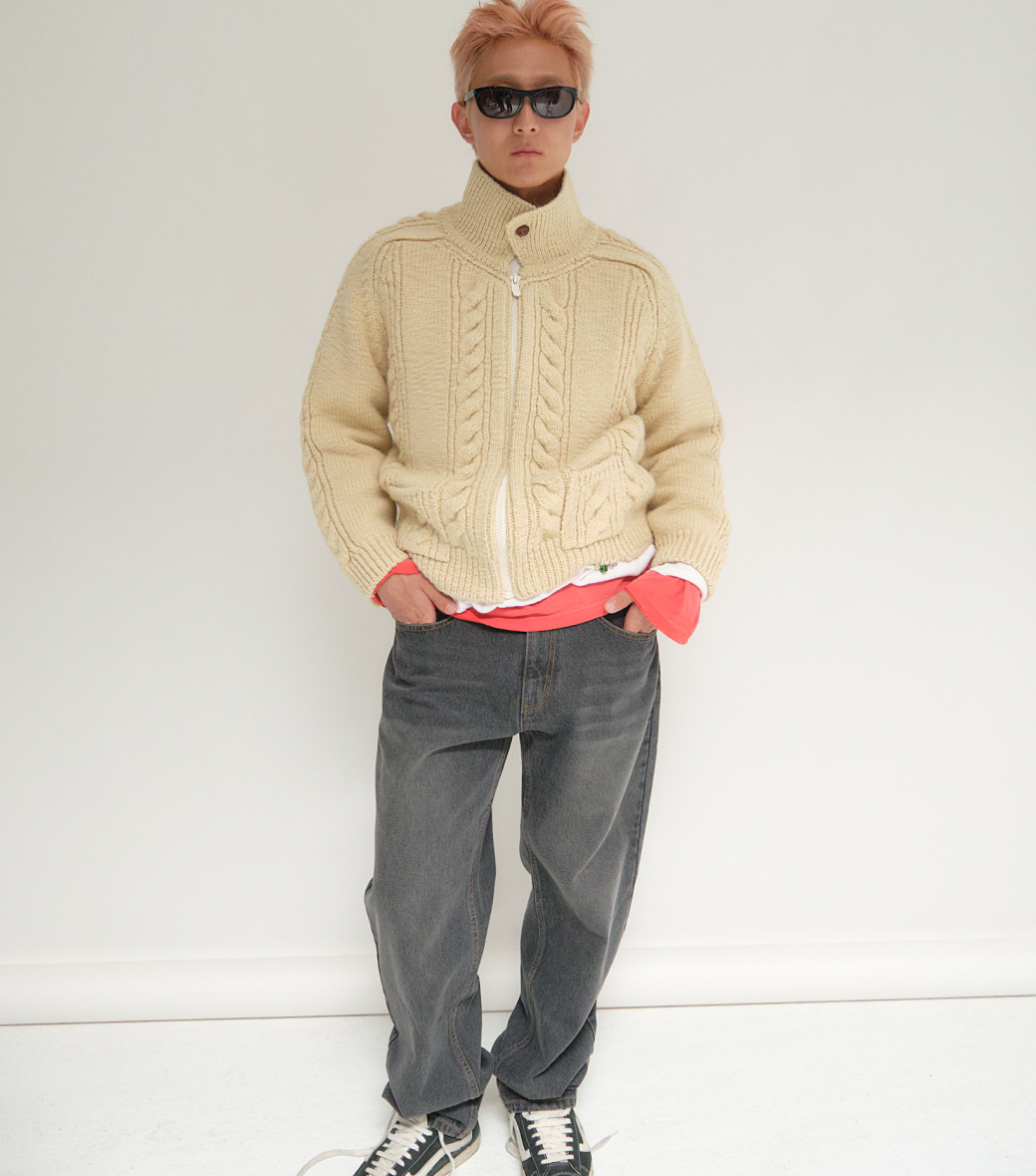 Llege - Washed Black Tapered Jeans (Black) product image 6 | TRAB K-Fashion Australia