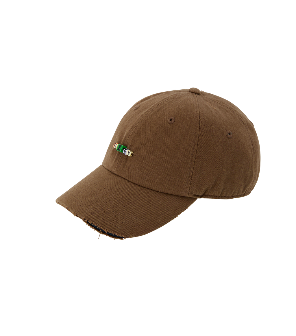 Llege - Cube Logo Destroyed Ball Cap (Brown) product image 2 | TRAB K-Fashion Australia