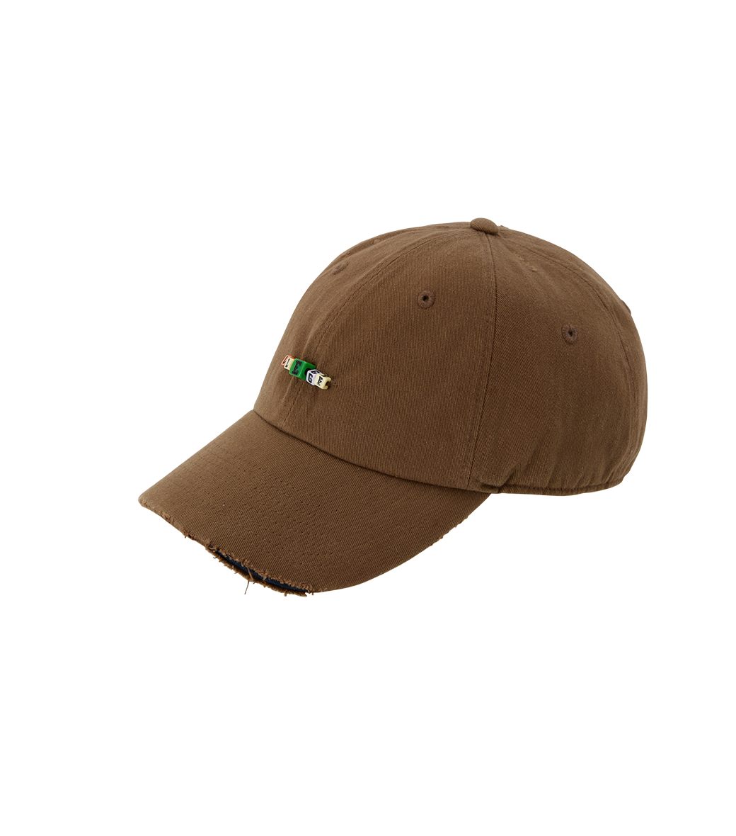 Llege - Cube Logo Destroyed Ball Cap (Brown) product image 2 | TRAB K-Fashion Australia