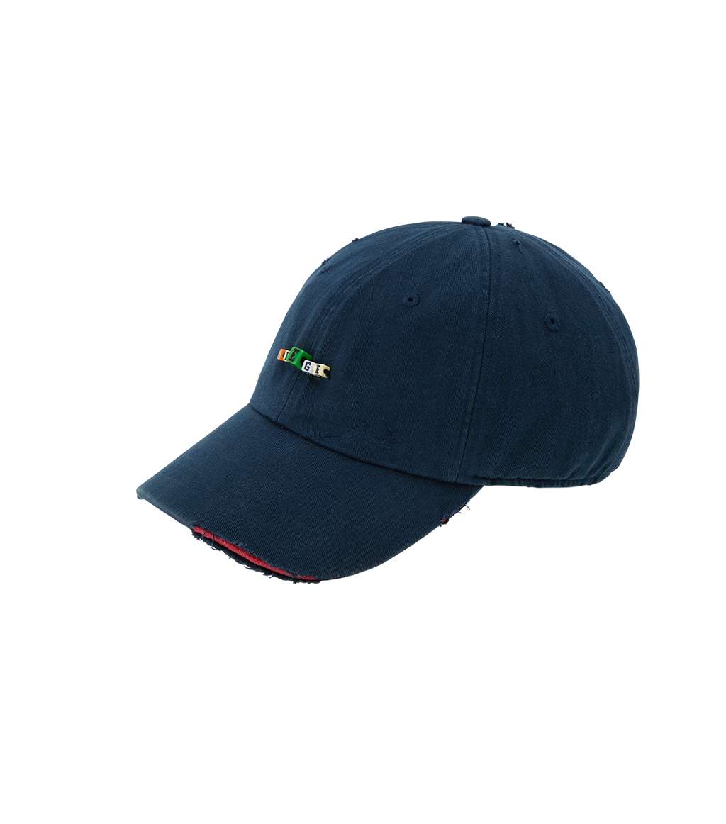 Llege - Cube Logo Destroyed Ball Cap (Navy) product image 2 | TRAB K-Fashion Australia