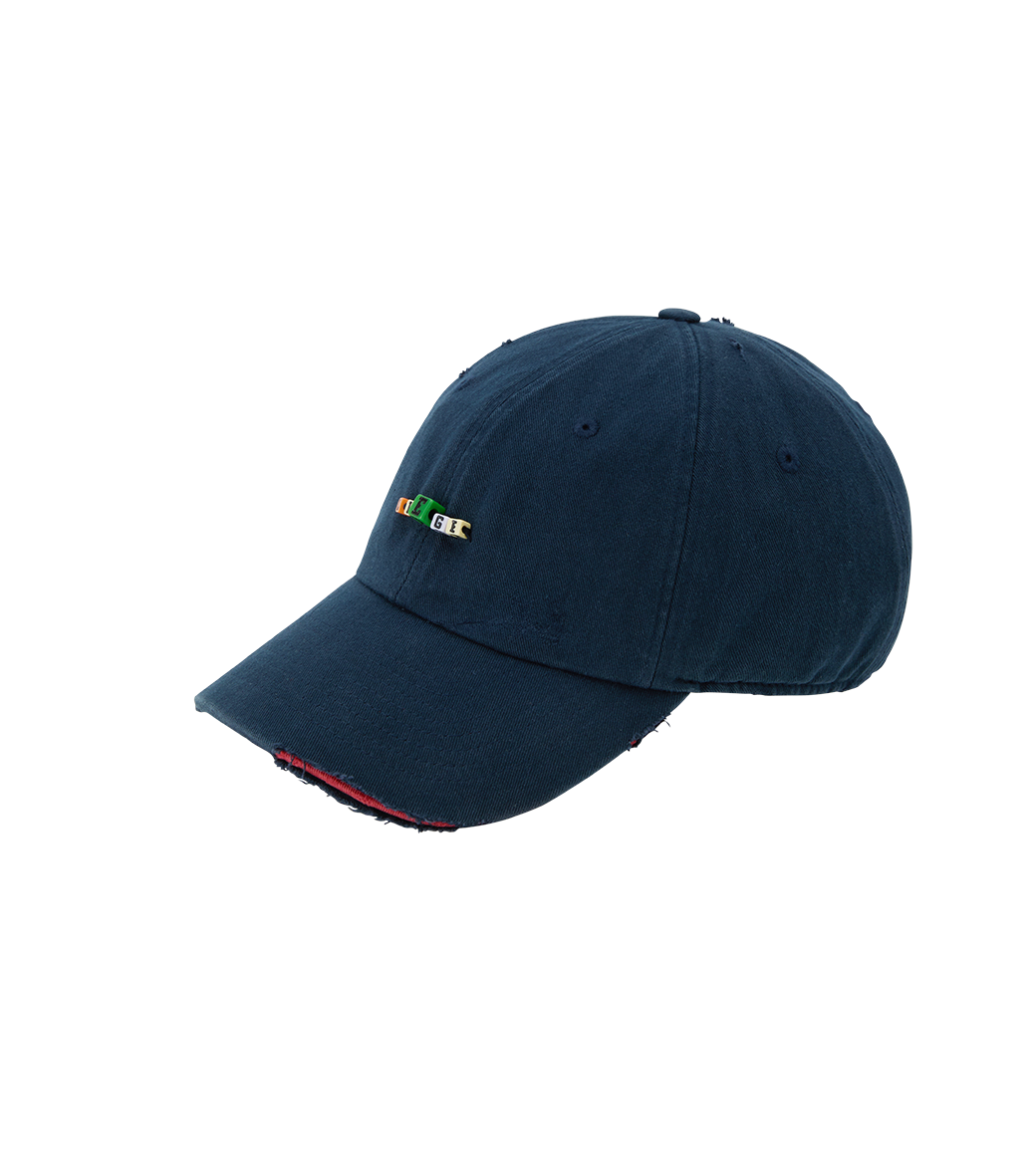 Llege - Cube Logo Destroyed Ball Cap (Navy) product image 2 | TRAB K-Fashion Australia