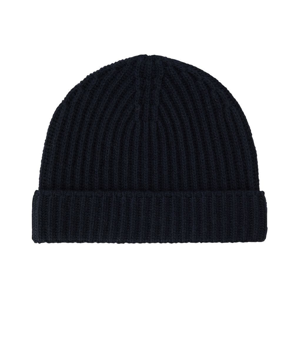 Llege - Jubangwol Rib Beanie (Navy) product image 4 | TRAB K-Fashion Australia