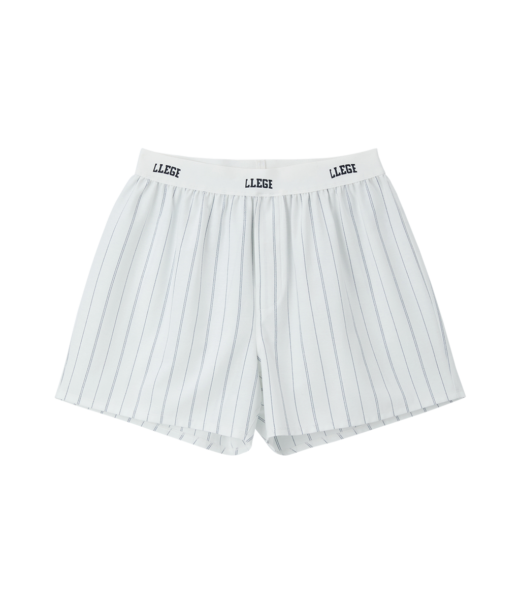 Llege - Stripe Oxford Boxer Pants (Off White) product image 1 | TRAB K-Fashion Australia