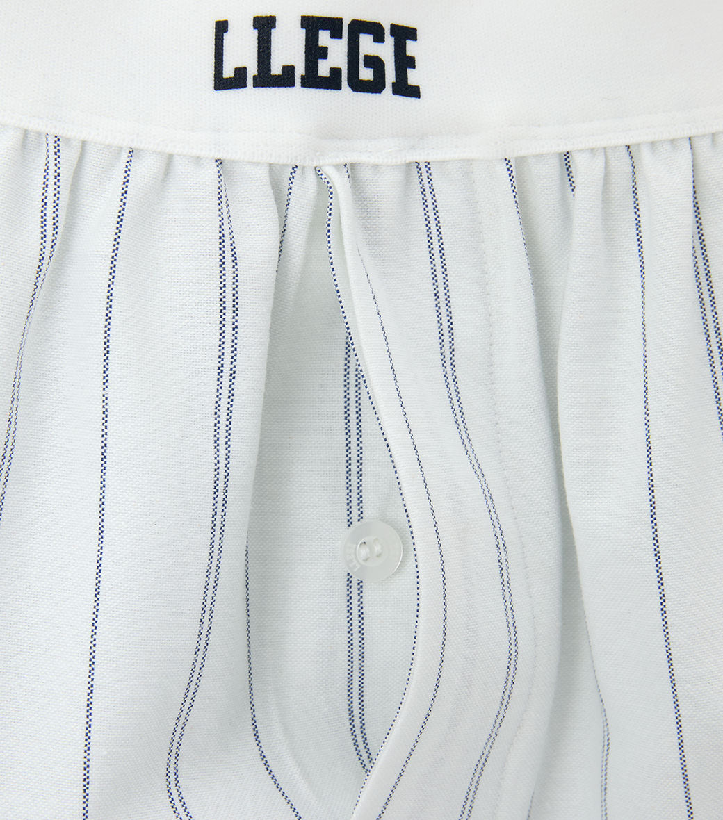 Llege - Stripe Oxford Boxer Pants (Off White) product image 4 | TRAB K-Fashion Australia