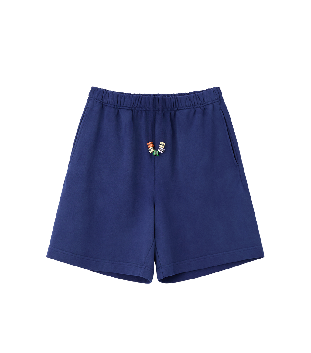 Llege - Garment Dyed Cube Logo Shorts (Navy) product image 1 | TRAB K-Fashion Australia
