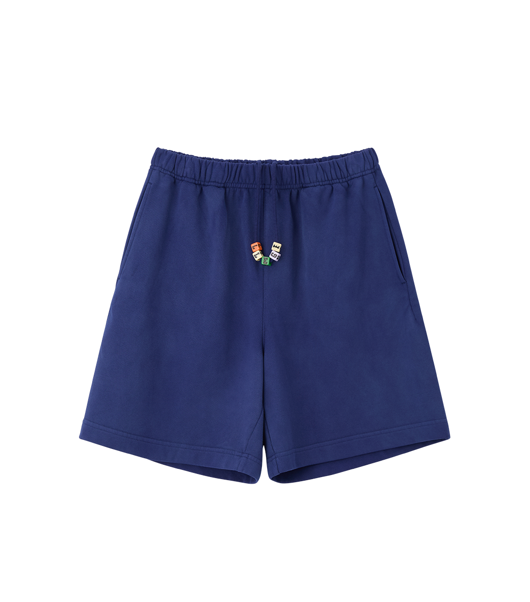 Llege - Garment Dyed Cube Logo Shorts (Navy) product image 1 | TRAB K-Fashion Australia