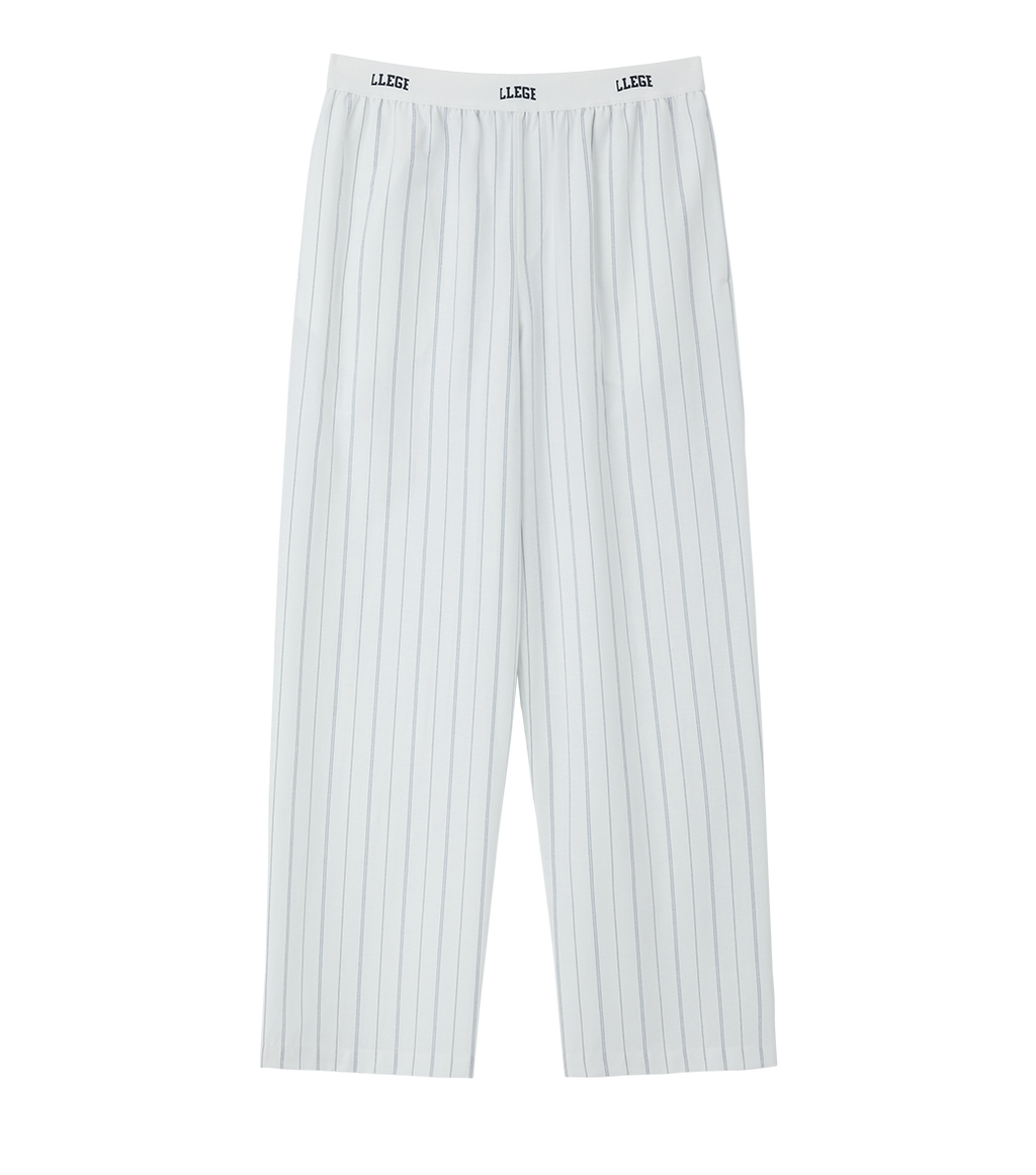 Llege - Stripe Oxford Pajama Pants (Off White) product image 1 | TRAB K-Fashion Australia