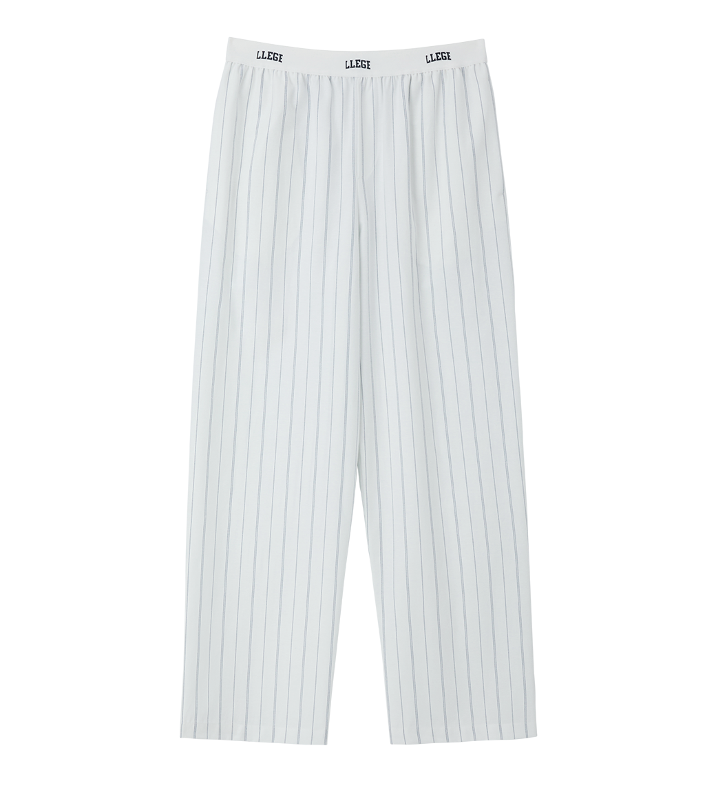 Llege - Stripe Oxford Pajama Pants (Off White) product image 1 | TRAB K-Fashion Australia