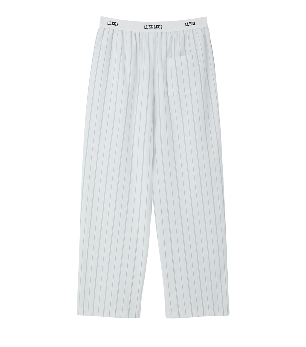 Llege - Stripe Oxford Pajama Pants (Off White) product image 2 | TRAB K-Fashion Australia
