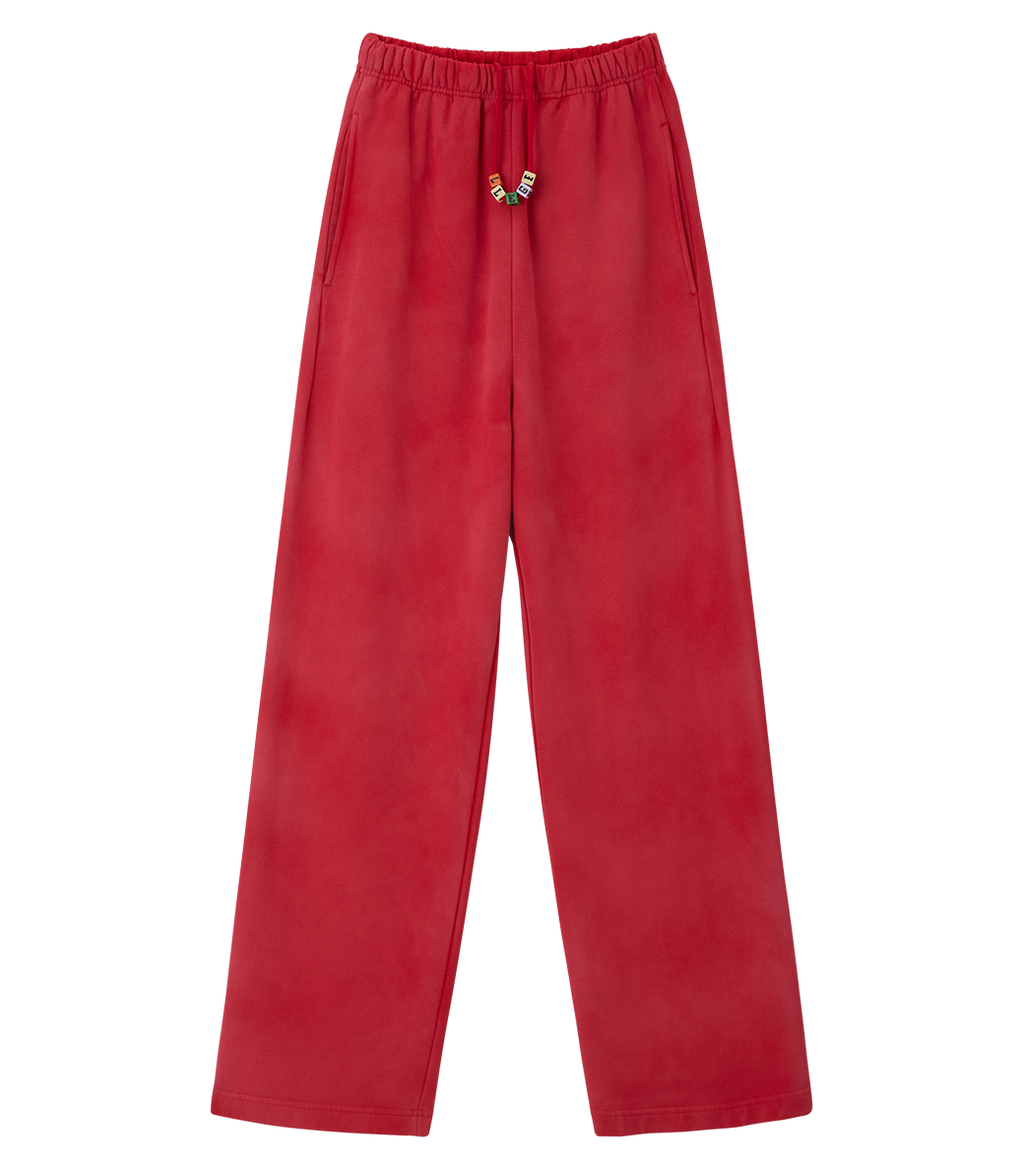 Llege - Garment Dyed Cube Logo Sweatpants (Red) product image 1 | TRAB K-Fashion Australia