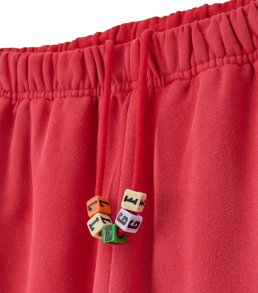 Llege - Garment Dyed Cube Logo Sweatpants (Red) product image 3 | TRAB K-Fashion Australia