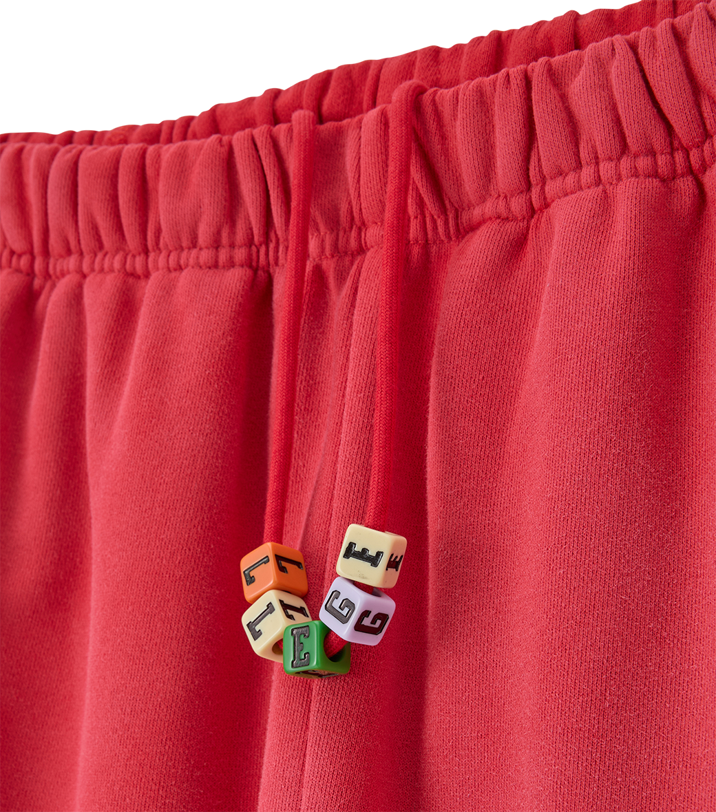 Llege - Garment Dyed Cube Logo Sweatpants (Red) product image 3 | TRAB K-Fashion Australia