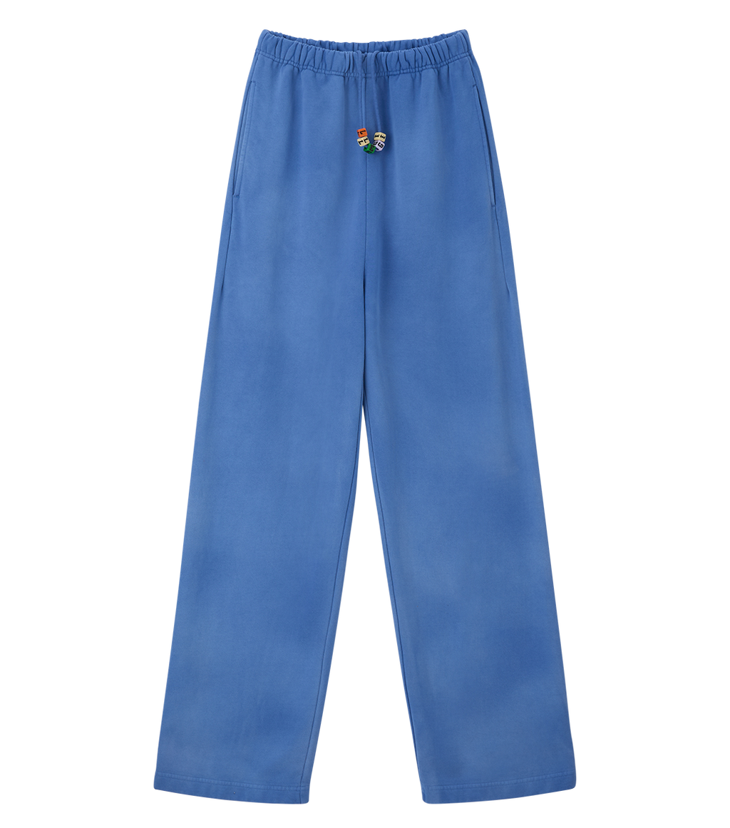 Llege - Garment Dyed Cube Logo Sweatpants (Blue) product image 1 | TRAB K-Fashion Australia