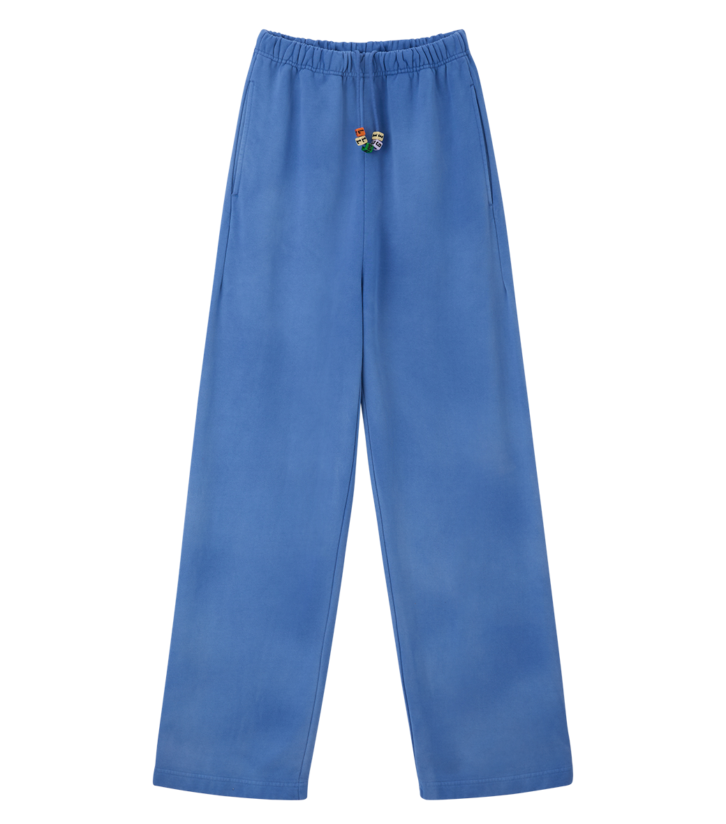 Llege - Garment Dyed Cube Logo Sweatpants (Blue) product image 1 | TRAB K-Fashion Australia