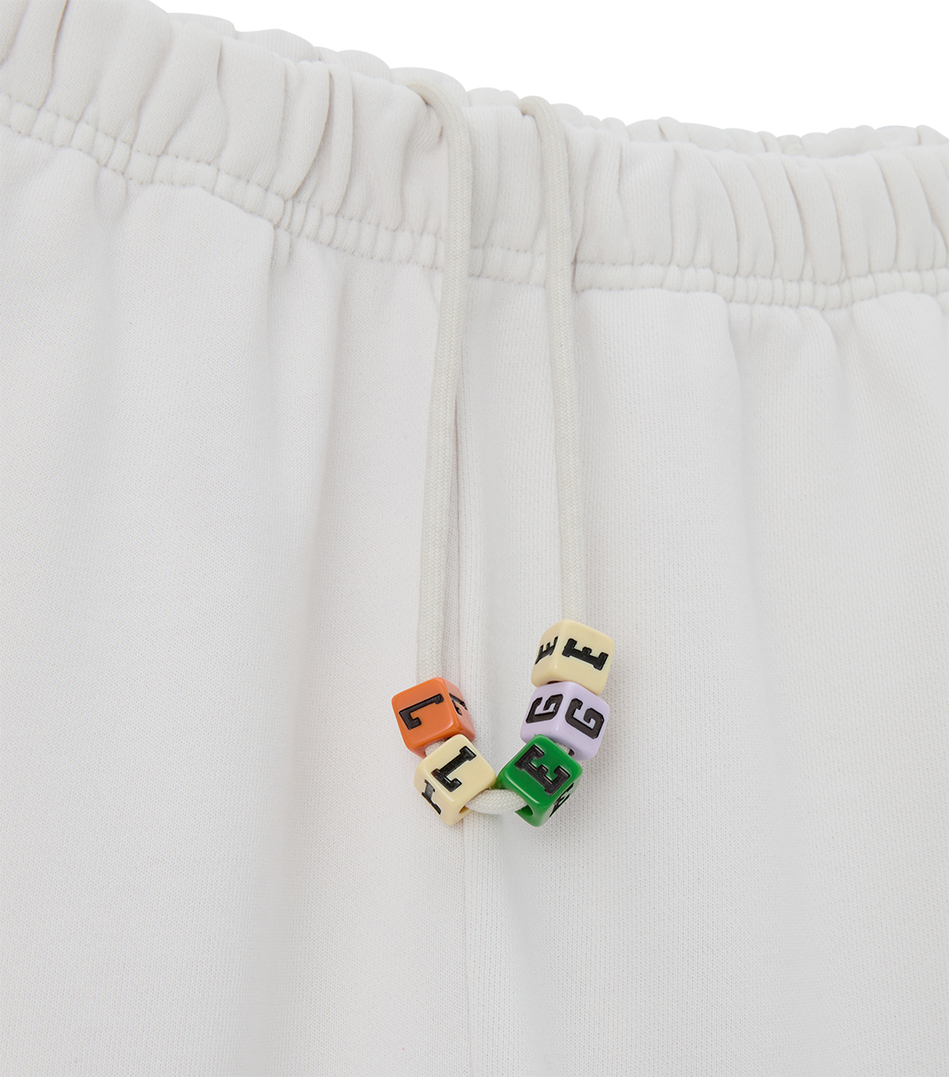 Llege - Garment Dyed Cube Logo Sweatpants (Cement White) product image 3 | TRAB K-Fashion Australia
