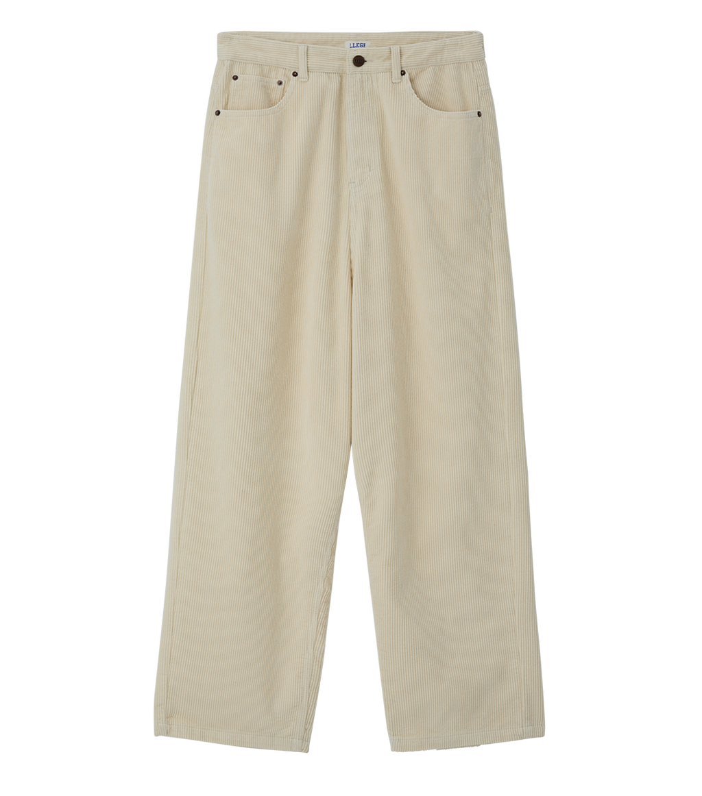 Llege - Llege Embroidery Corduroy Pants (Ivory) product image 1 | TRAB K-Fashion Australia