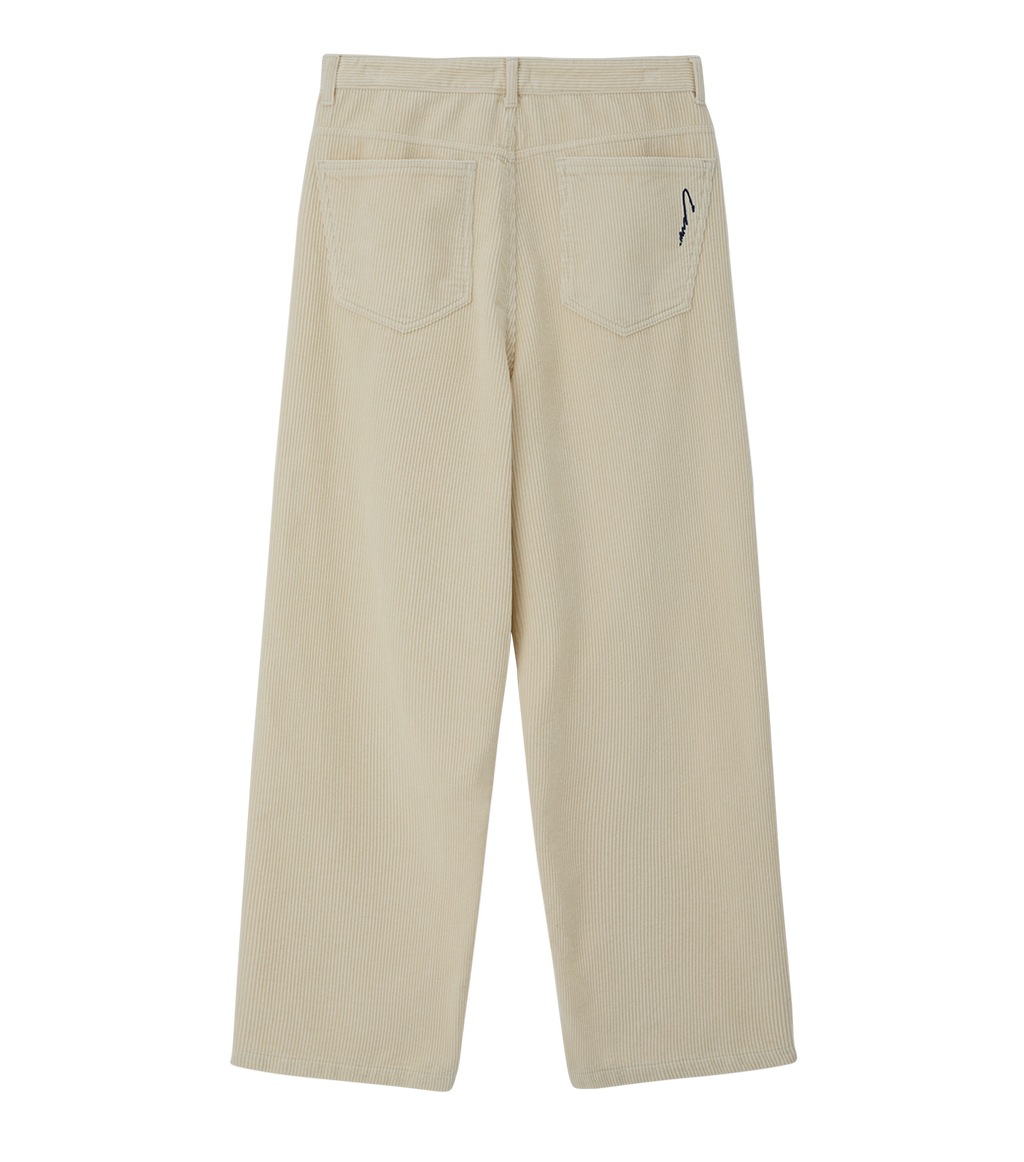 Llege - Llege Embroidery Corduroy Pants (Ivory) product image 2 | TRAB K-Fashion Australia