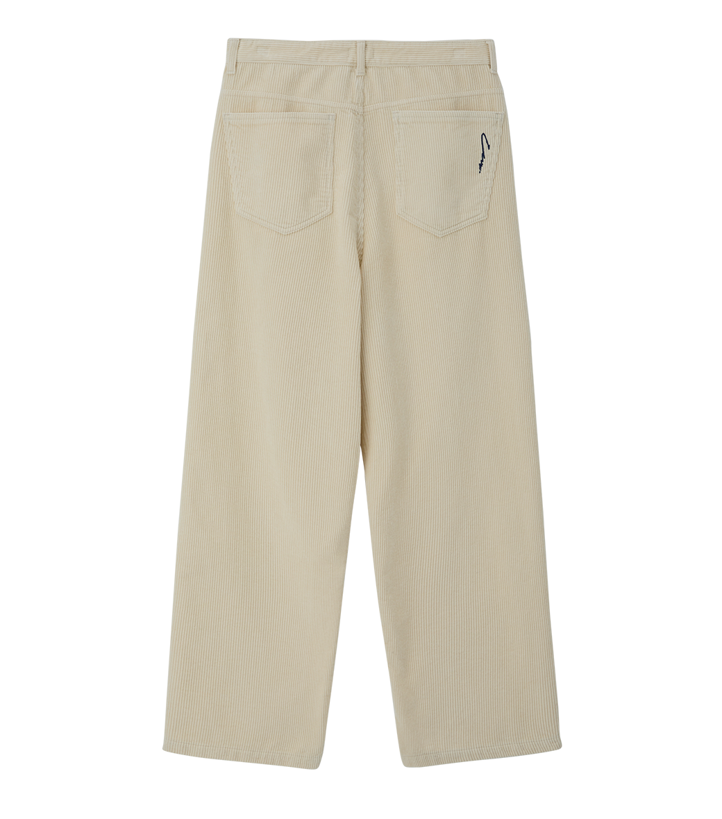 Llege - Llege Embroidery Corduroy Pants (Ivory) product image 2 | TRAB K-Fashion Australia