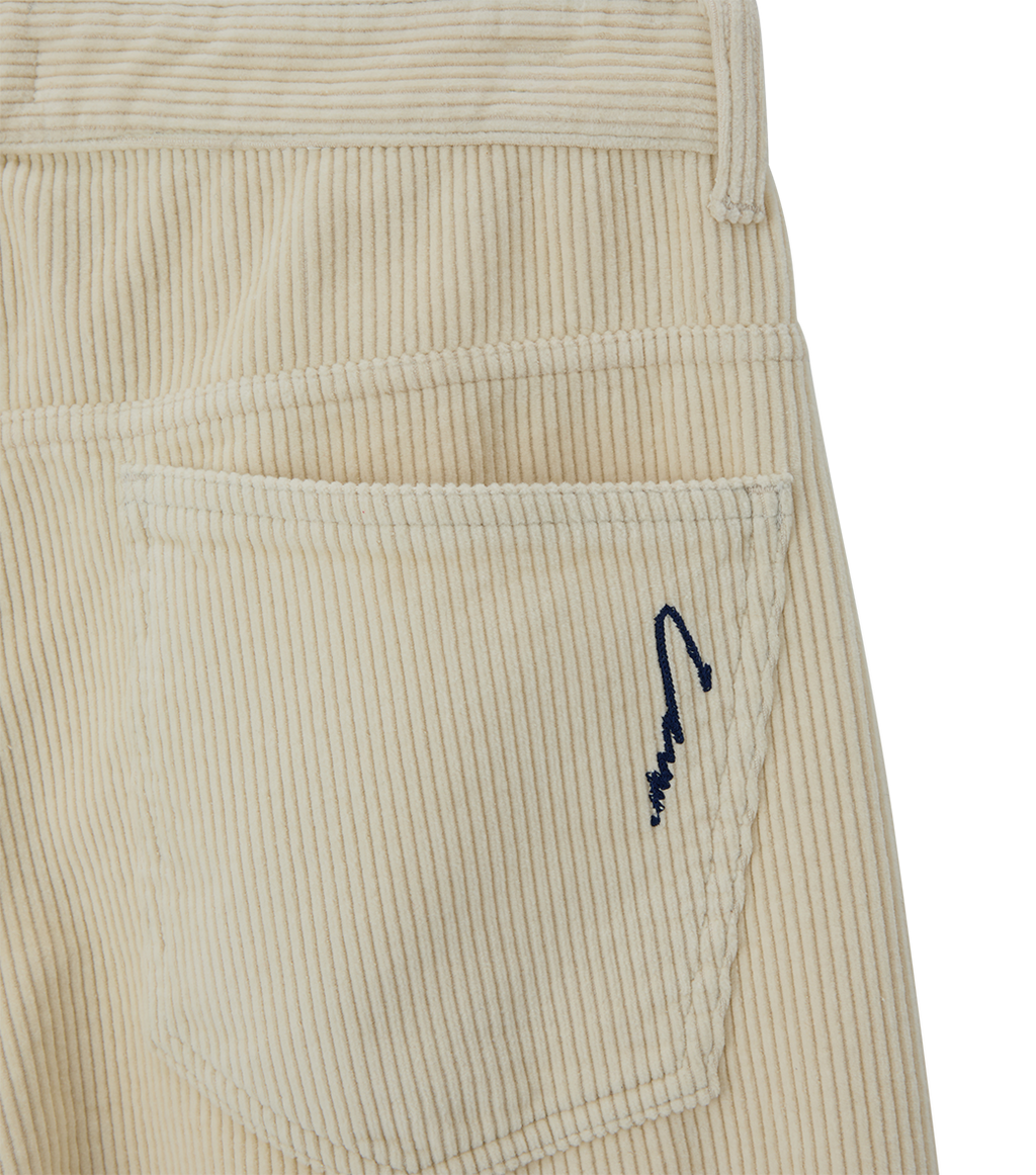 Llege - Llege Embroidery Corduroy Pants (Ivory) product image 3 | TRAB K-Fashion Australia
