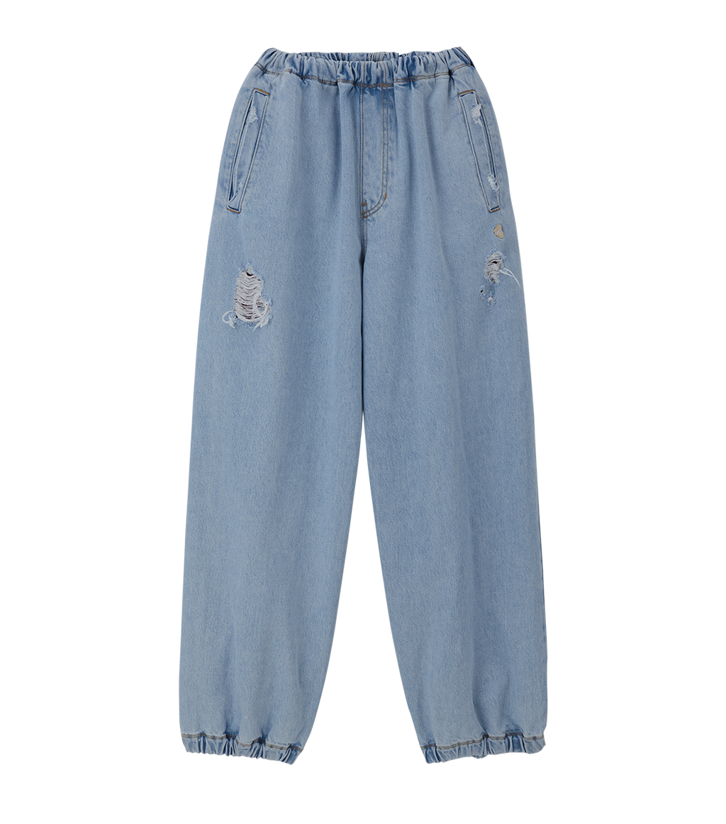 Llege - Destroyed Balloon Denim Jogger (Light Blue) product image 1 | TRAB K-Fashion Australia