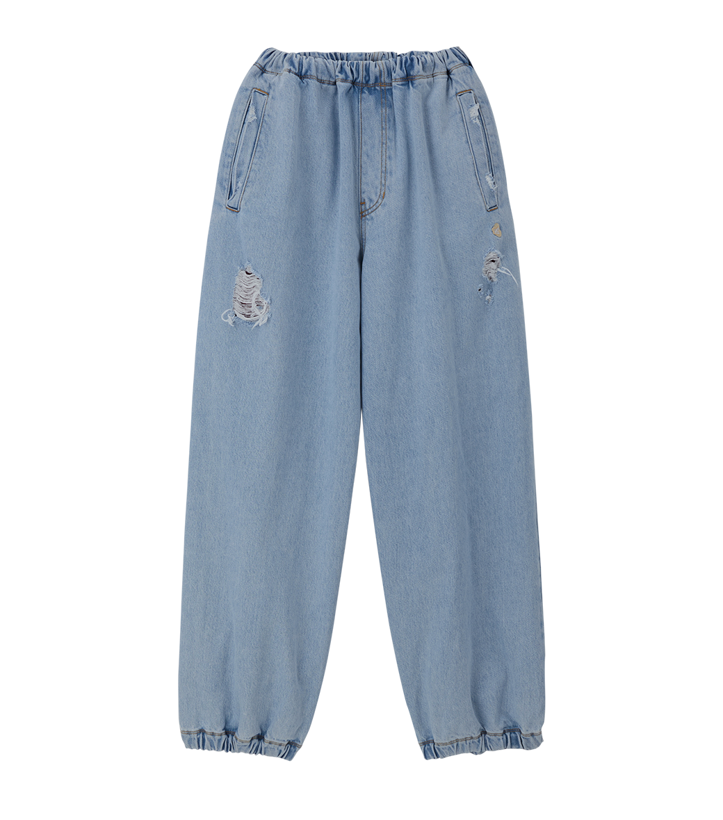 Llege - Destroyed Balloon Denim Jogger (Light Blue) product image 1 | TRAB K-Fashion Australia