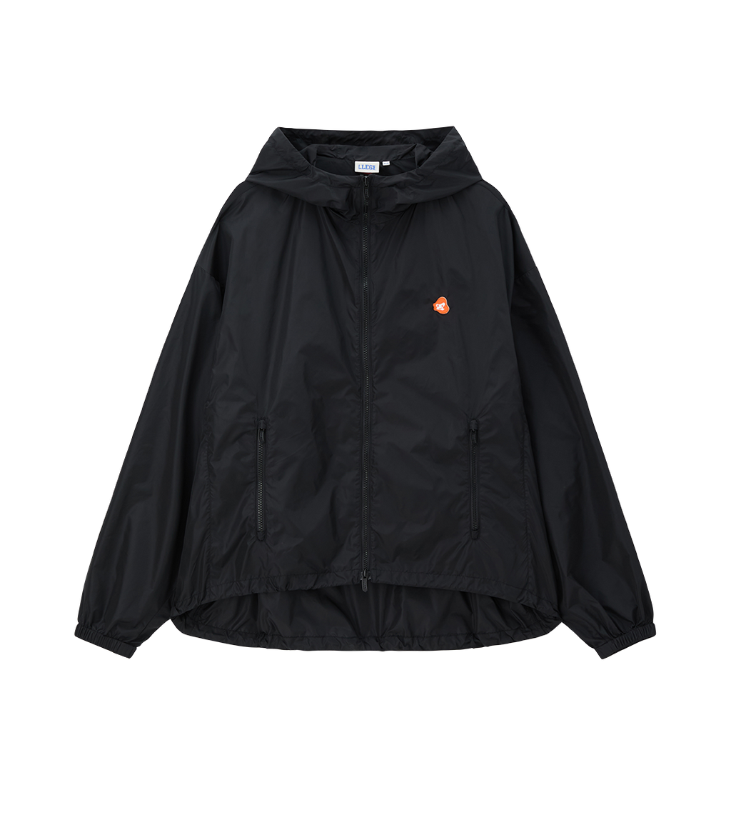 Llege - Jubangwol Nylon Hoodie Jumper (Black) product image 1 | TRAB K-Fashion Australia