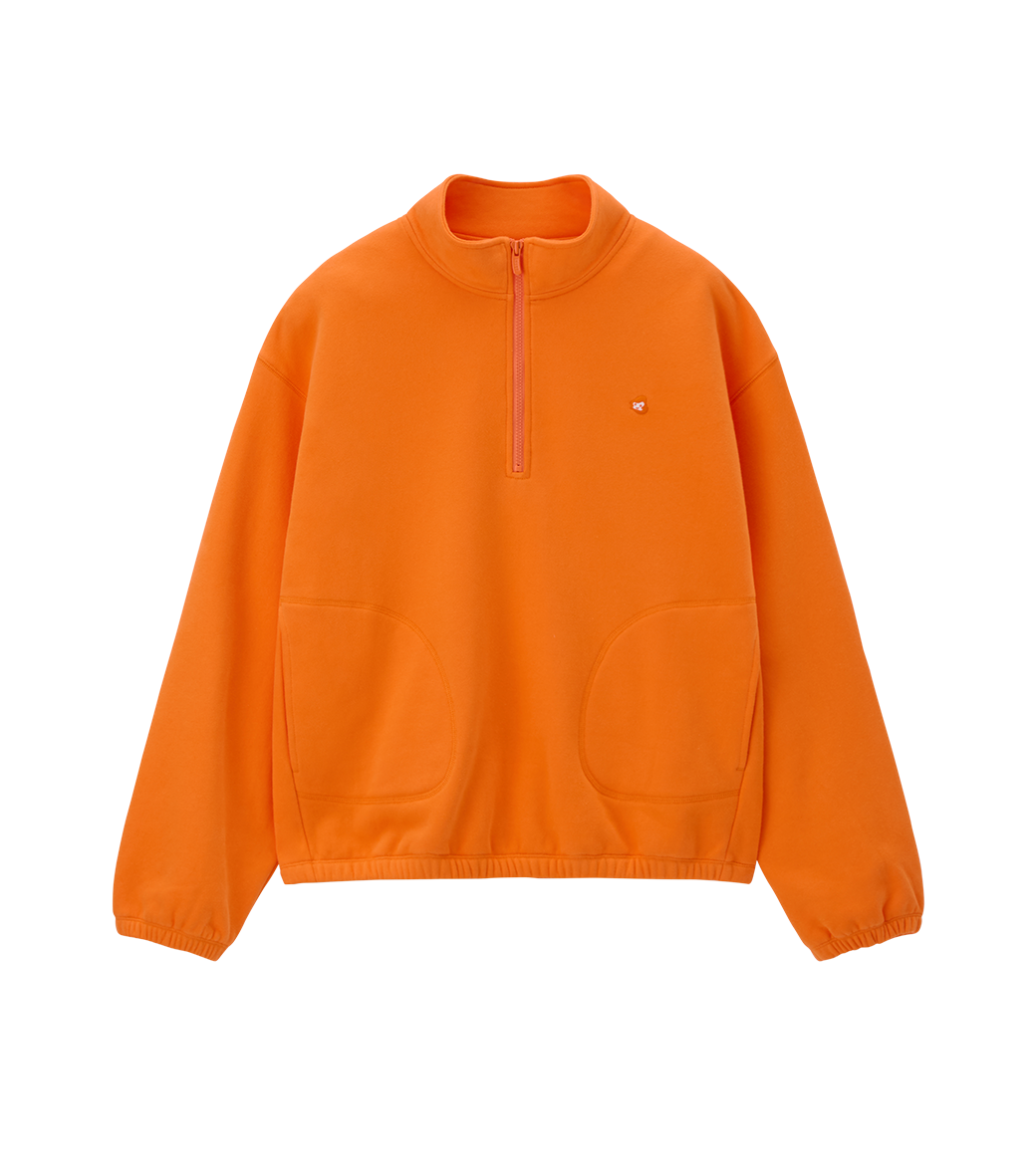 Llege - Oversized Half Zip-Up (Orange) product image 1 | TRAB K-Fashion Australia