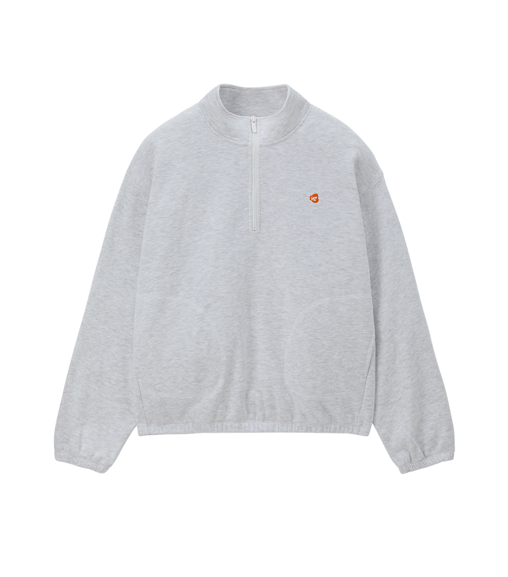 Llege - Oversized Half Zip-Up (Melange Grey) product image 1 | TRAB K-Fashion Australia