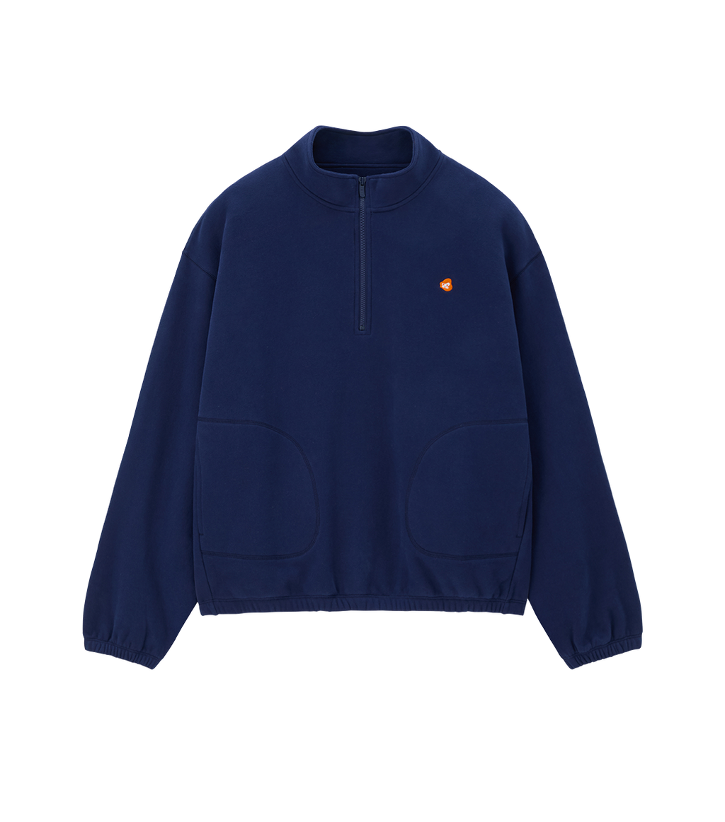 Llege - Oversized Half Zip-Up (Navy) product image 1 | TRAB K-Fashion Australia