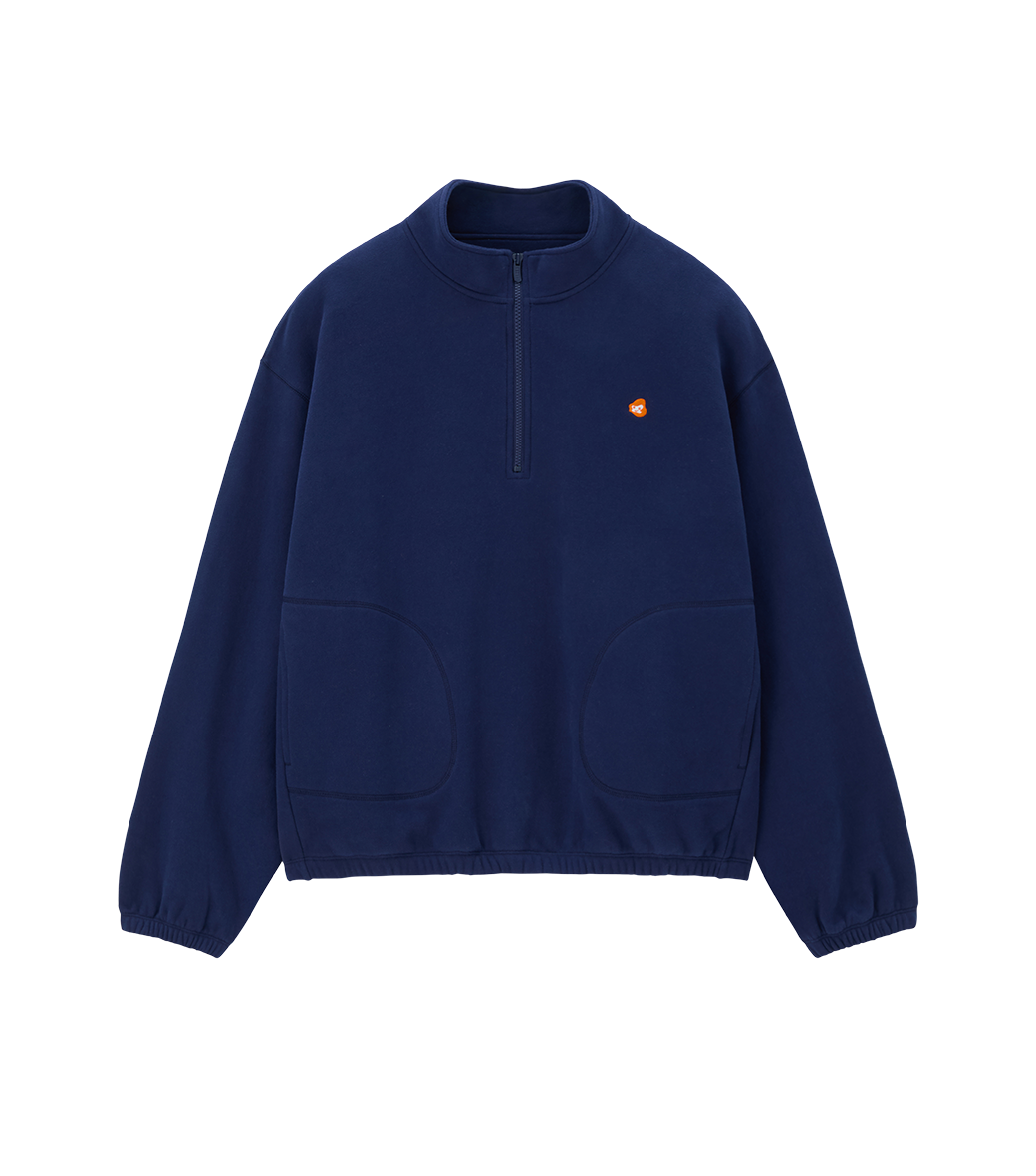 Llege - Oversized Half Zip-Up (Navy) product image 1 | TRAB K-Fashion Australia