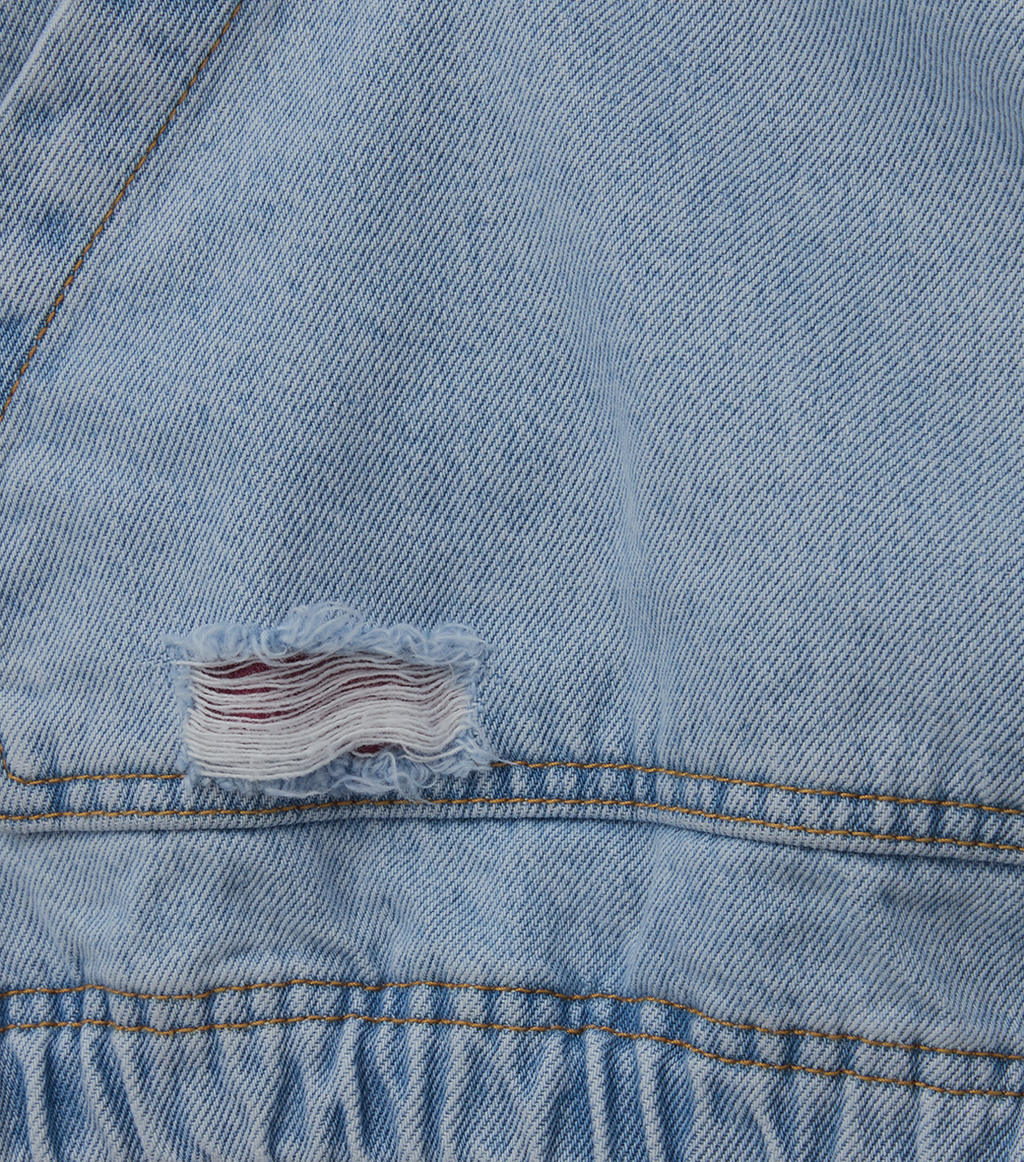 Llege - Destroyed Denim Anorak (Light Blue) product image 4 | TRAB K-Fashion Australia