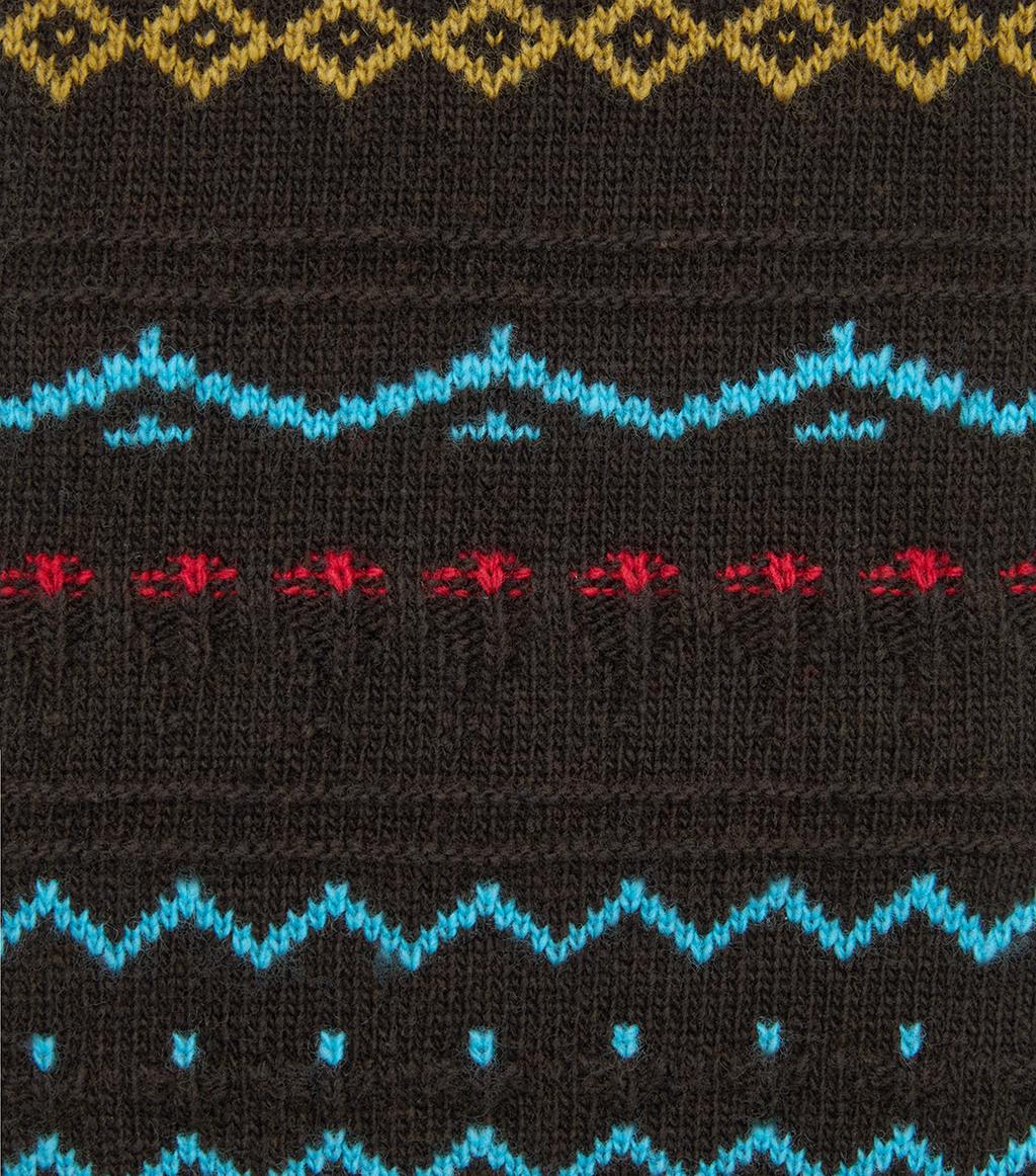 Llege - Fair Isle Leg Warmer (Brown) product image 2 | TRAB K-Fashion Australia