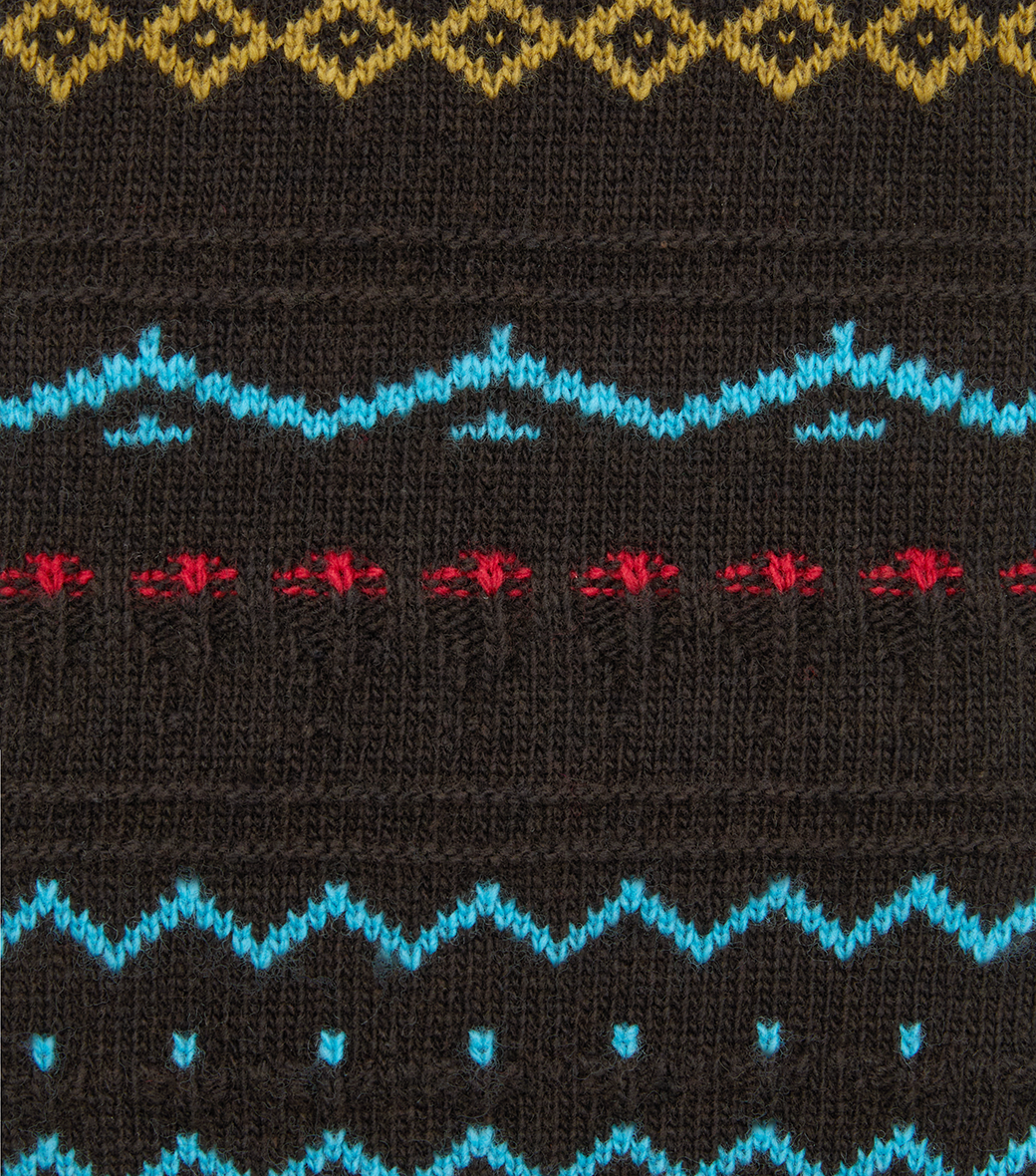 Llege - Fair Isle Leg Warmer (Brown) product image 2 | TRAB K-Fashion Australia
