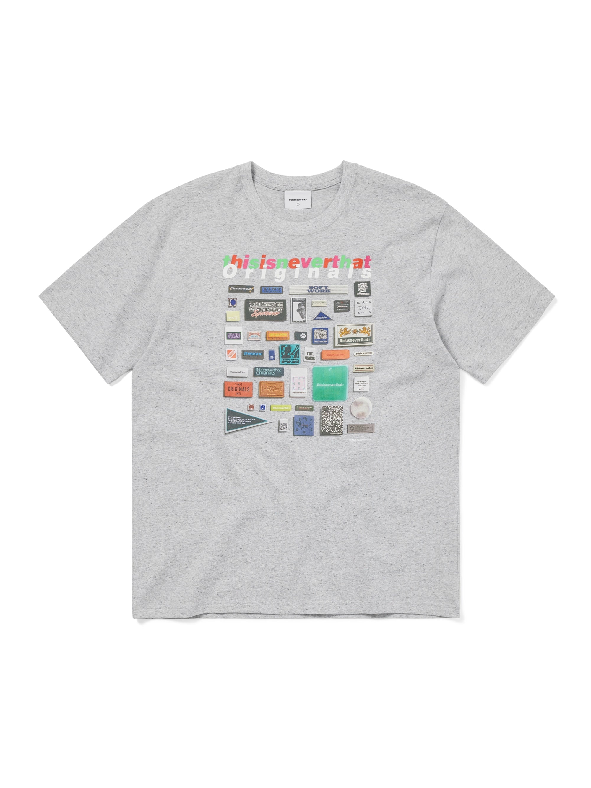 thisisneverthat - Labels Tee (Heather Grey) product image 1 | TRAB K-Fashion Australia