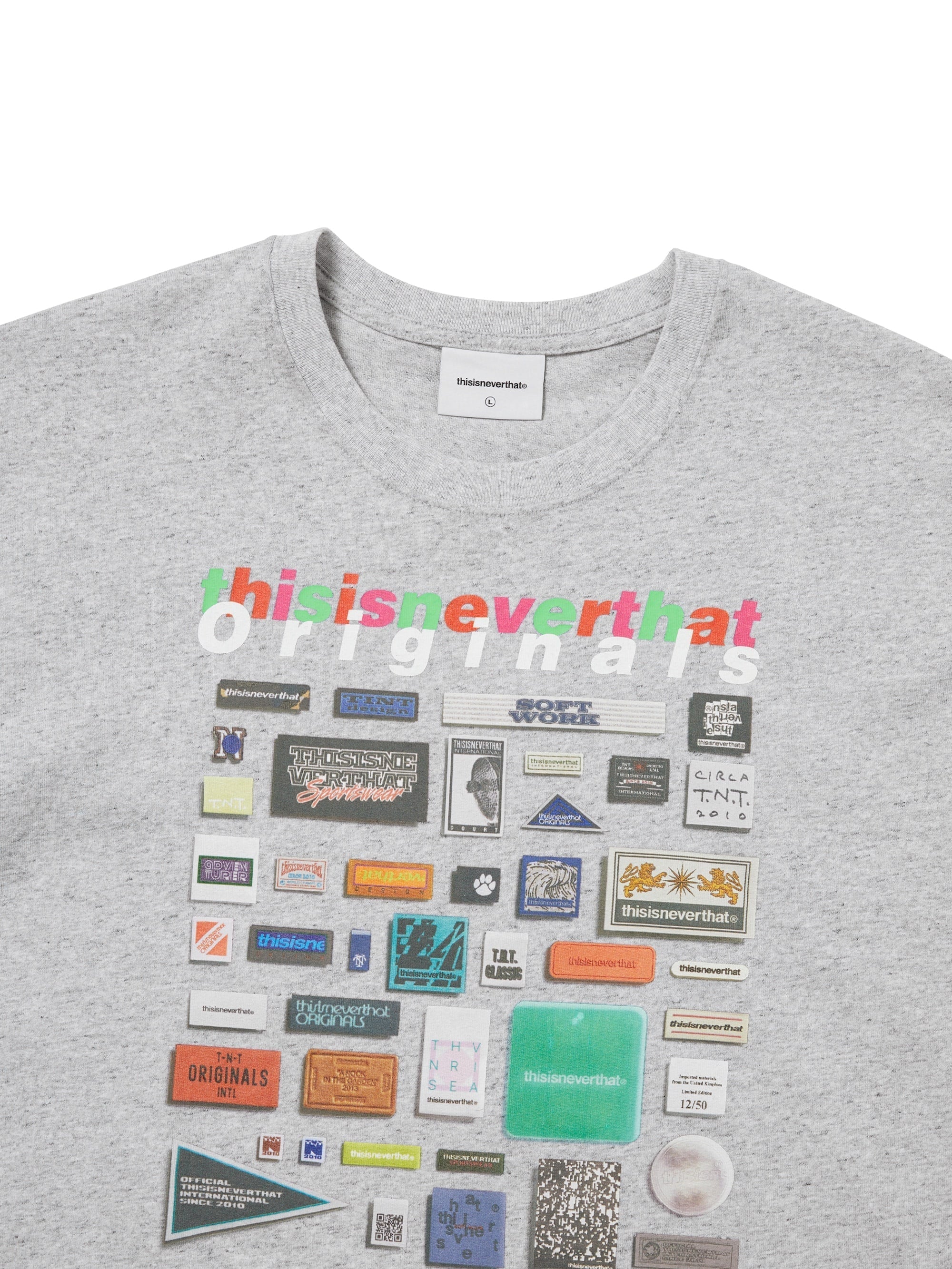 thisisneverthat - Labels Tee (Heather Grey) product image 2 | TRAB K-Fashion Australia