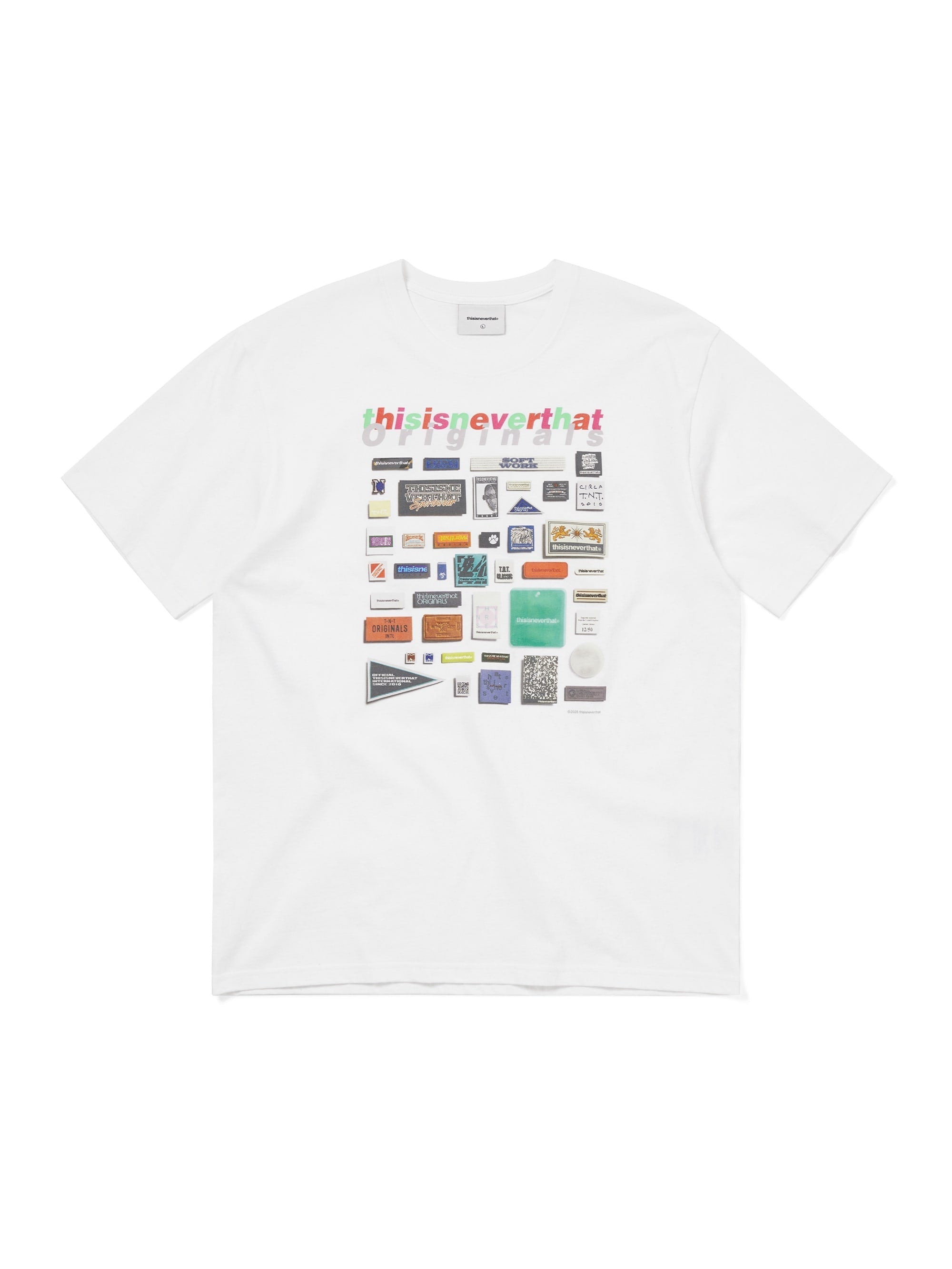 thisisneverthat - Labels Tee (Heather White) product image 1 | TRAB K-Fashion Australia