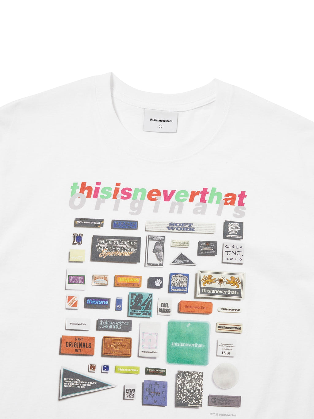 thisisneverthat - Labels Tee (Heather White) product image 2 | TRAB K-Fashion Australia