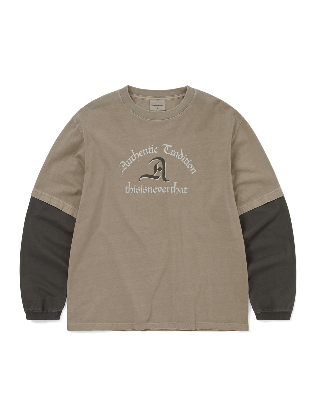 thisisneverthat - Layered L/S Tee (Grey) product image 1 | TRAB K-Fashion Australia