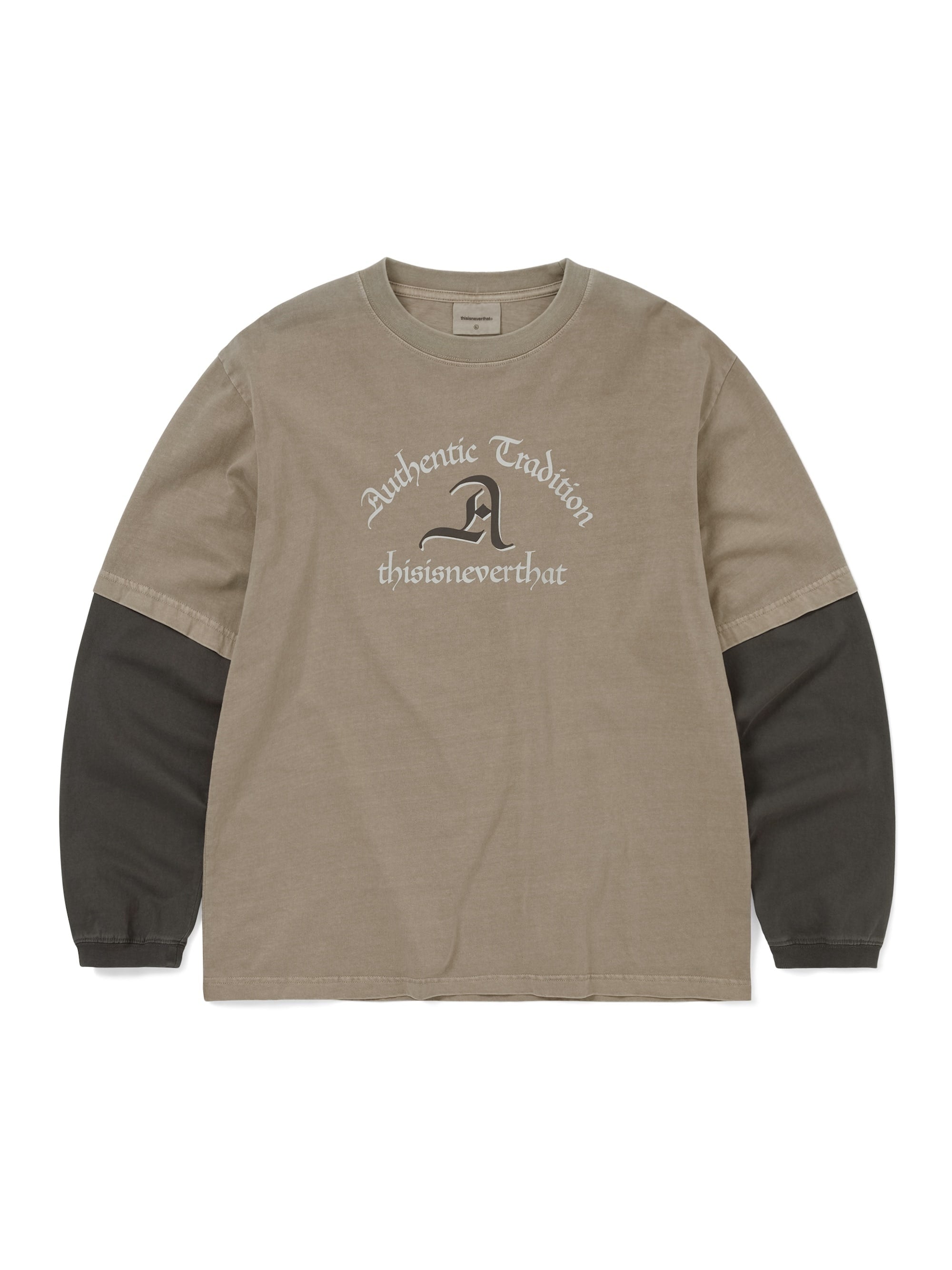 thisisneverthat - Layered L/S Tee (Grey) product image 1 | TRAB K-Fashion Australia