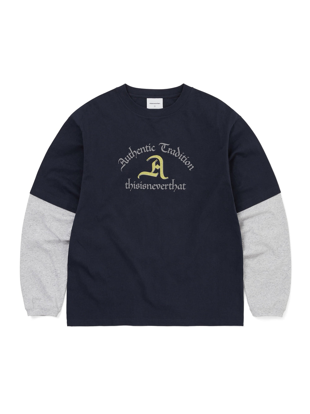 thisisneverthat - Layered L/S Tee Desert (Navy) product image 1 | TRAB K-Fashion Australia