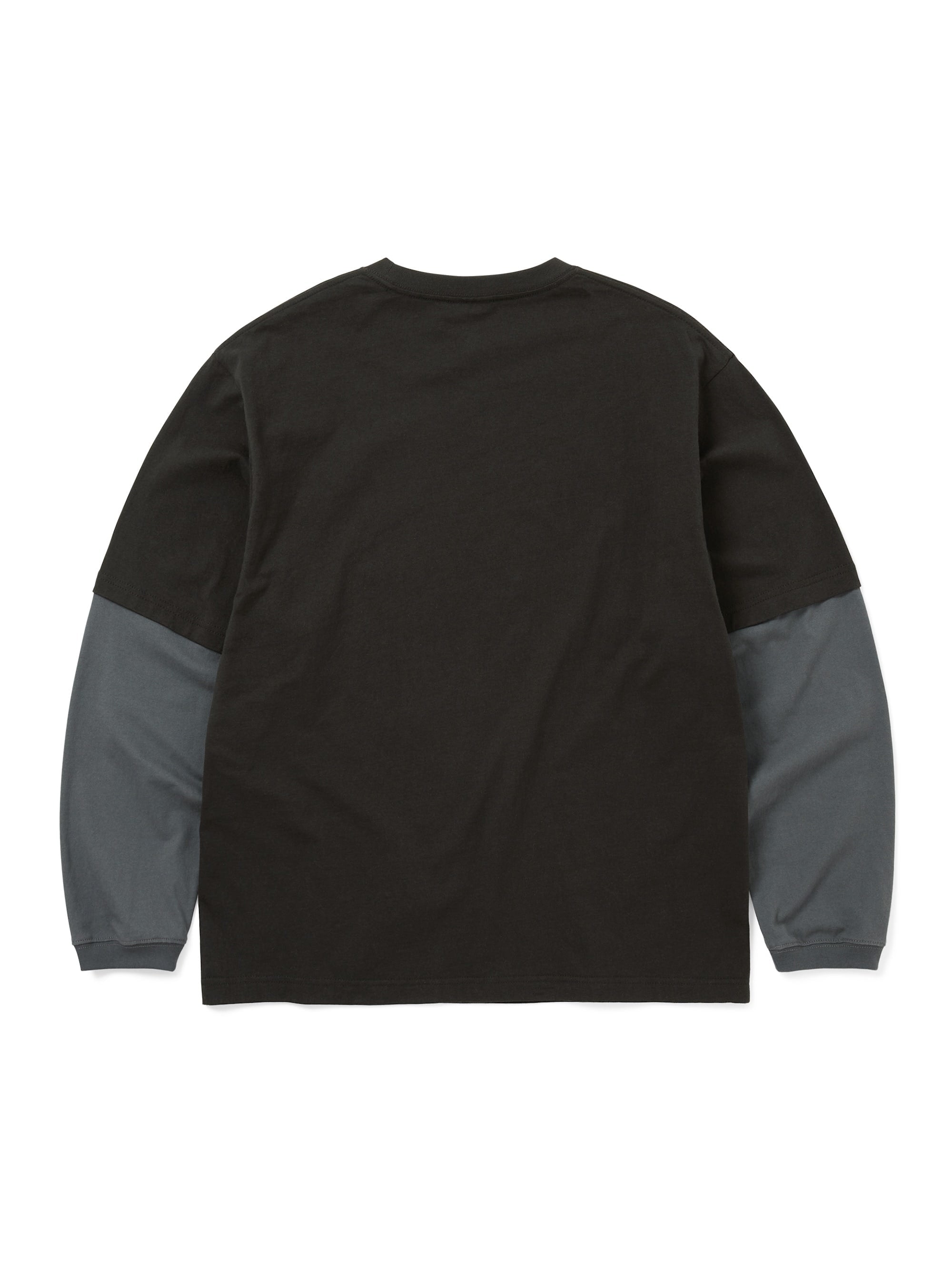 thisisneverthat - Layered L/S Tee (Off Black) product image 3 | TRAB K-Fashion Australia