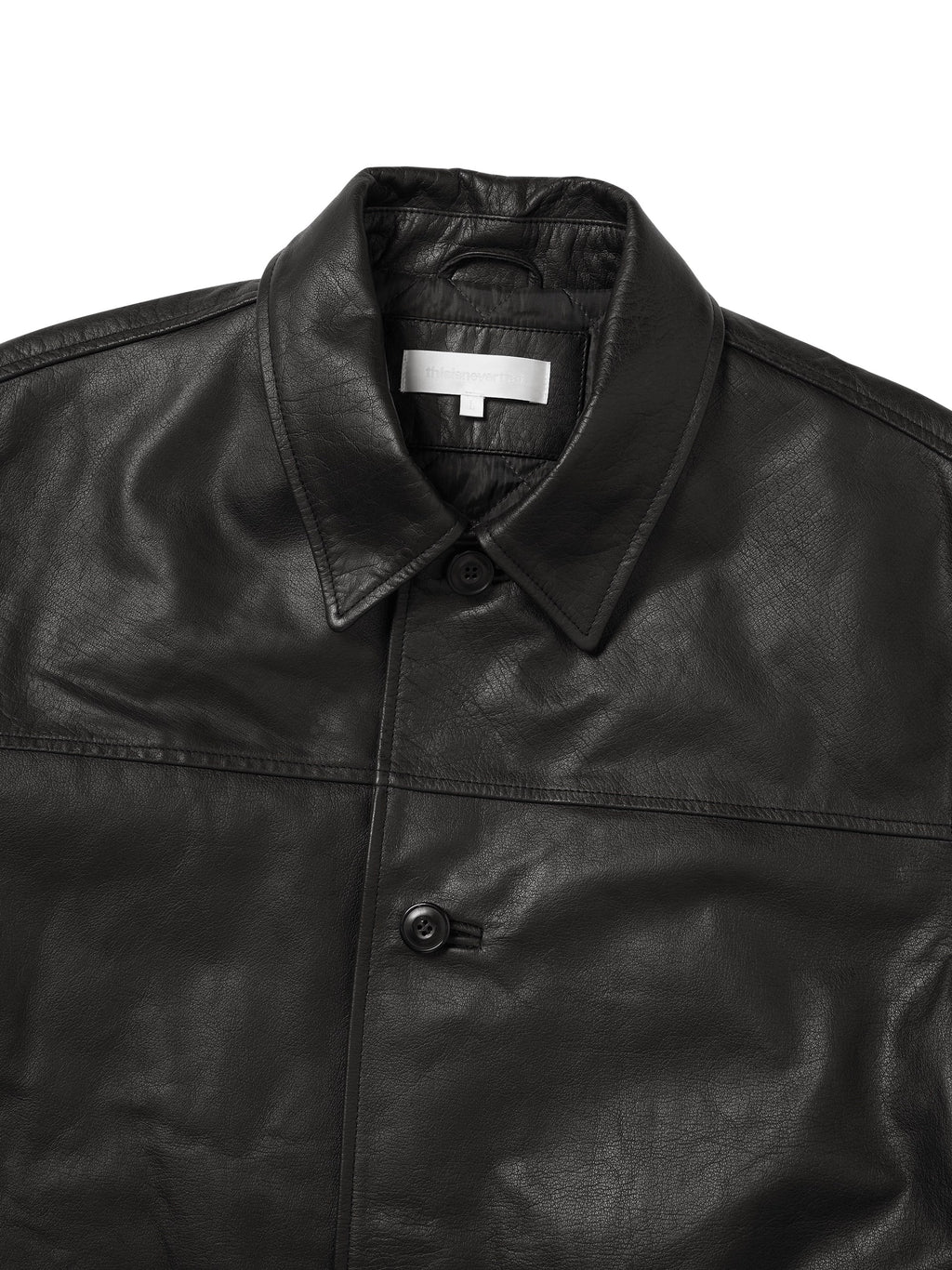 thisisneverthat - Leather Car Coat (Black) product image 2 | TRAB K-Fashion Australia