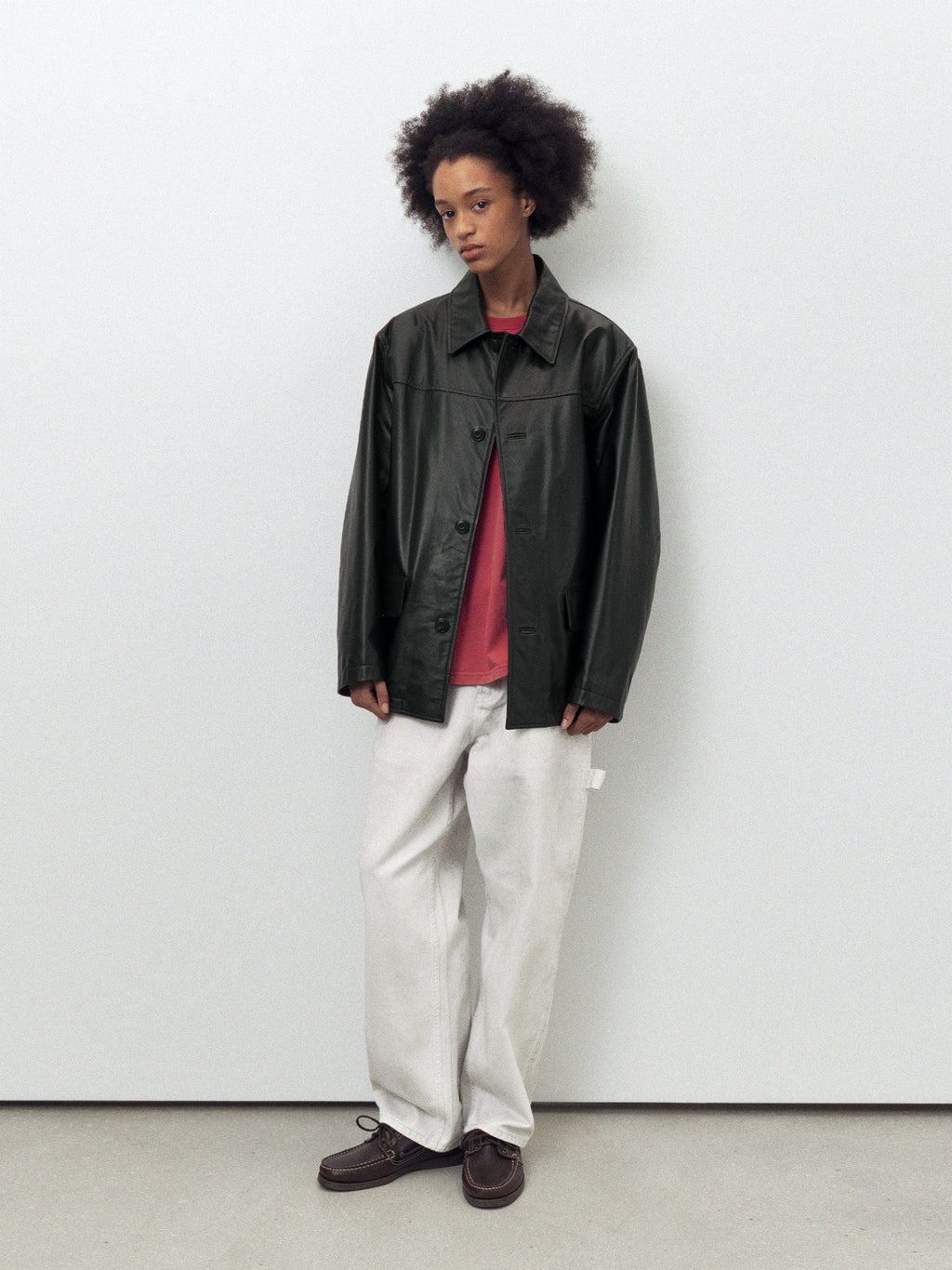 thisisneverthat - Leather Car Coat (Black) product image 4 | TRAB K-Fashion Australia