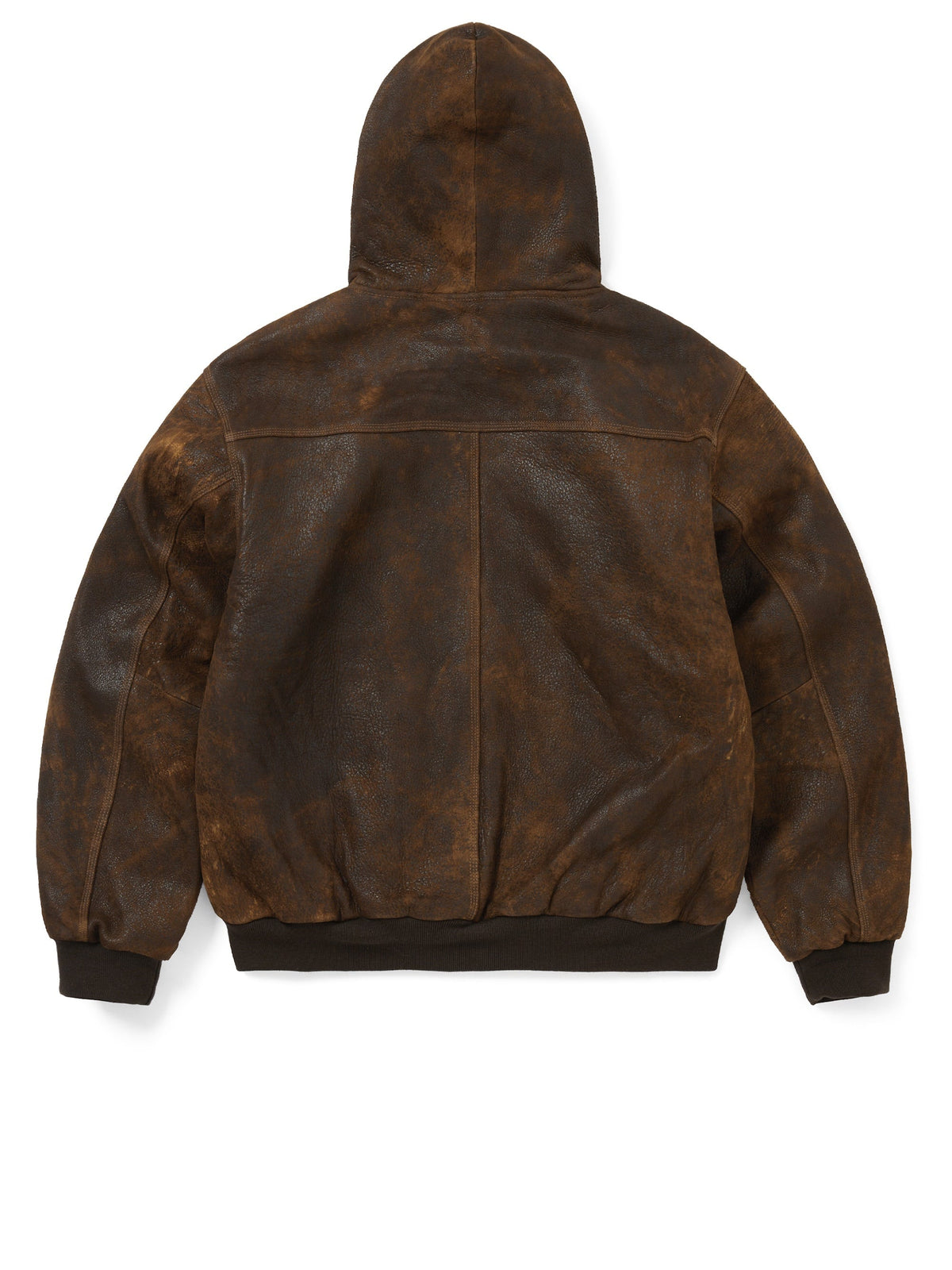 thisisneverthat - Leather Hooded Jacket (Brown) product image 5 | TRAB K-Fashion Australia